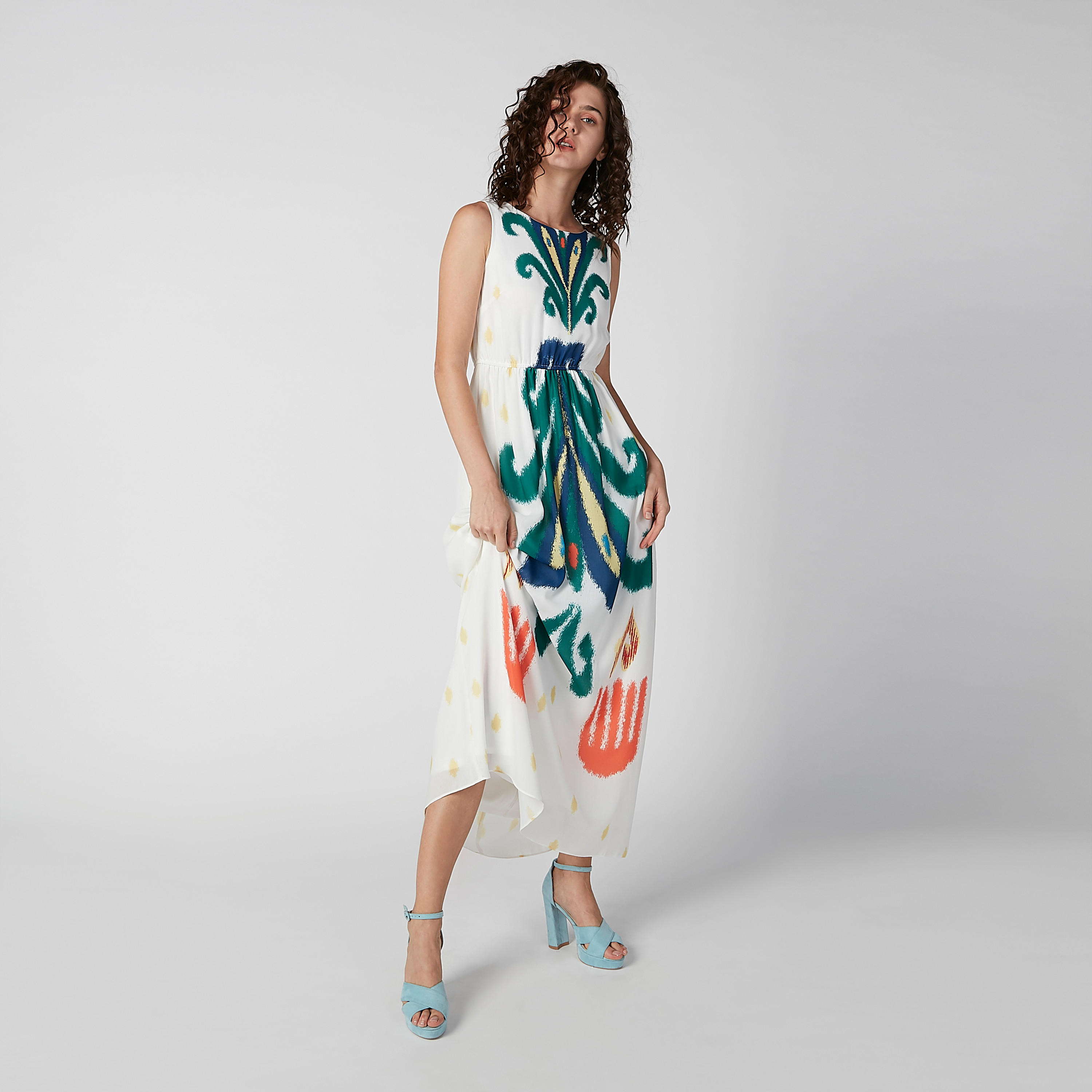 Printed Maxi A-line Sleeveless Dress-women-clothing-dresses-image-1