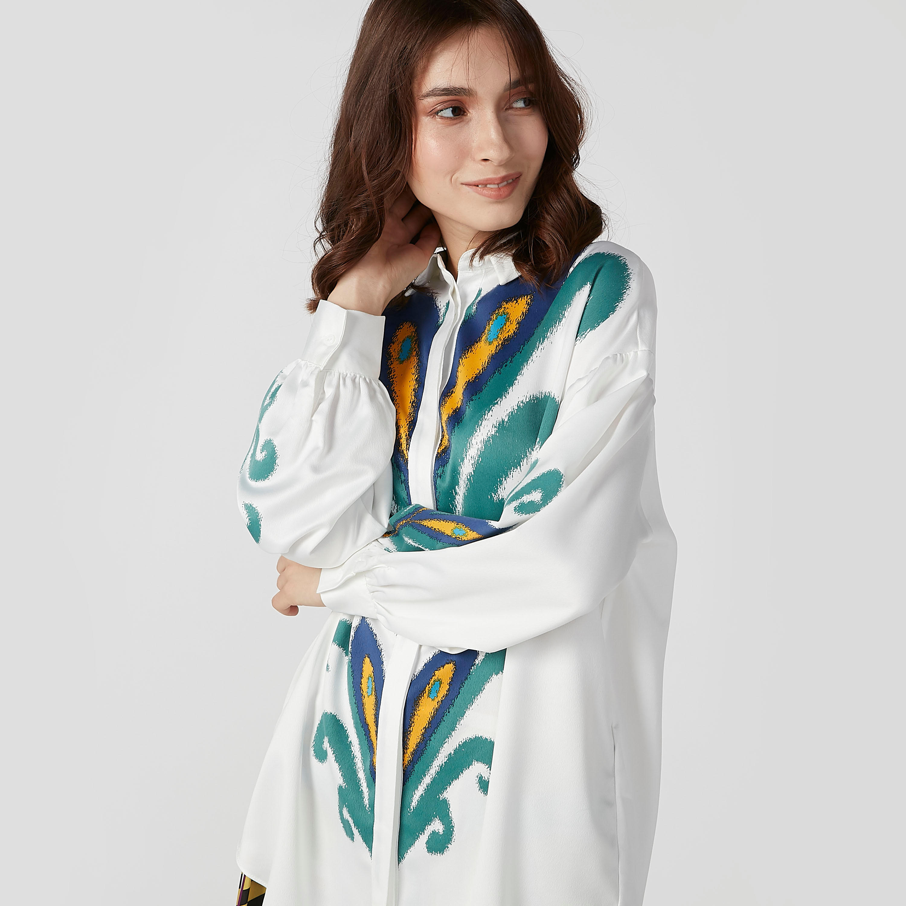 Sustainable Printed Shirt with Long Sleeves and Concealed Placket-women-clothing-shirtsandblouses-shirts-image-3
