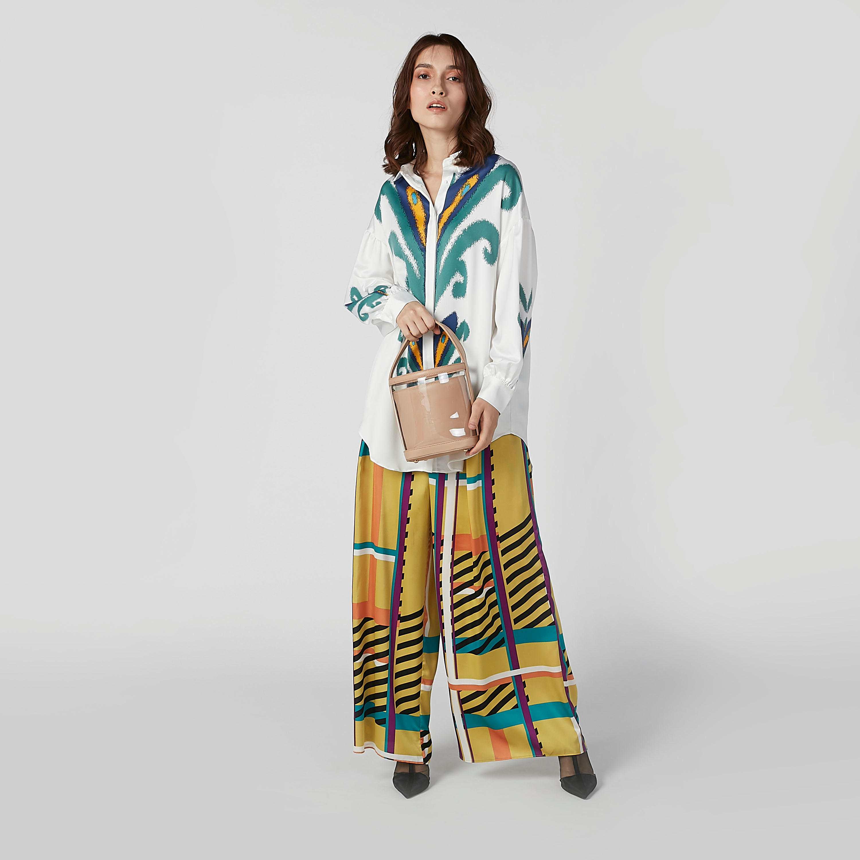 Sustainable Printed Shirt with Long Sleeves and Concealed Placket-women-clothing-shirtsandblouses-shirts-image-2