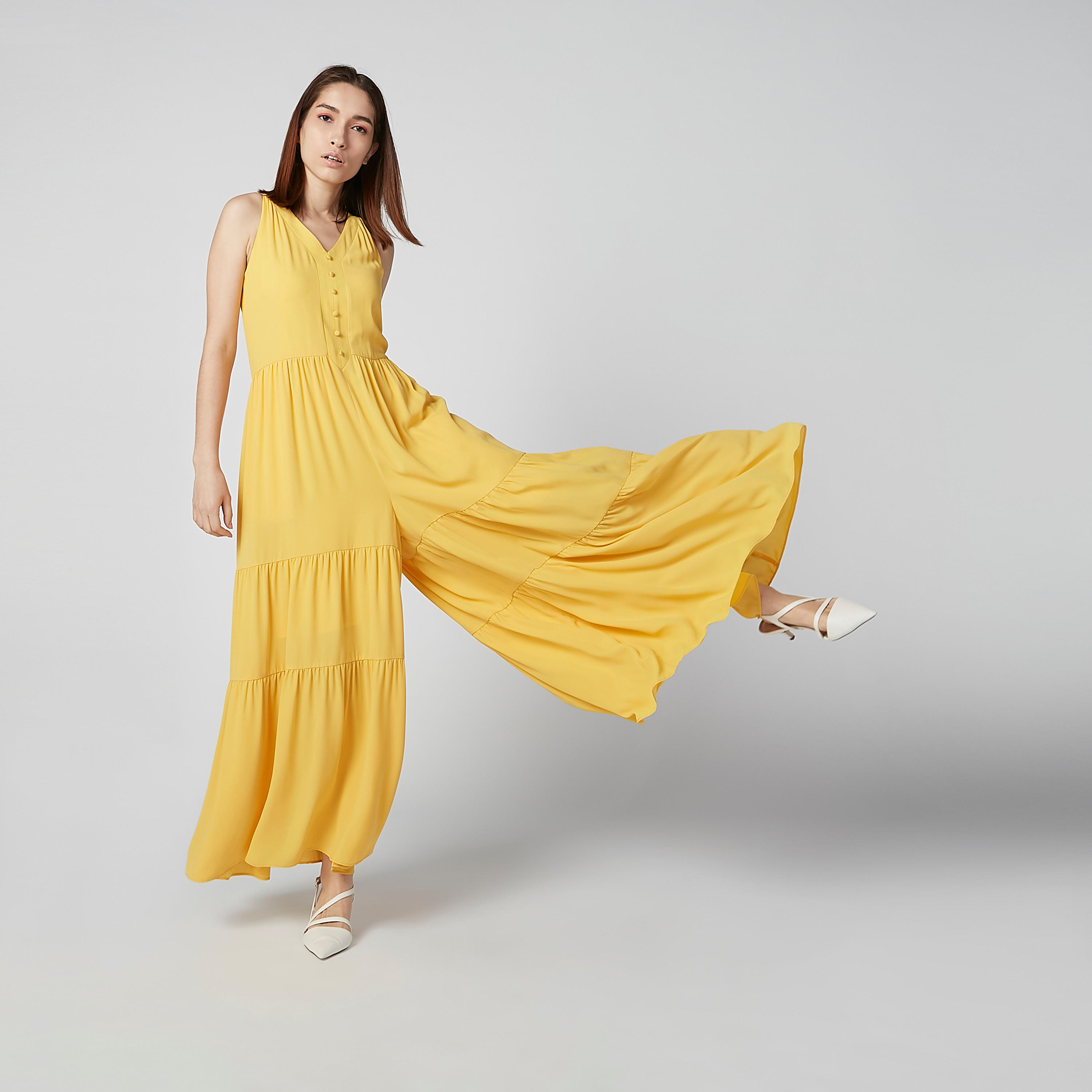 أفرول مستدام سادة دون أكمام بياقة V -women-clothing-jumpsuits-image-5