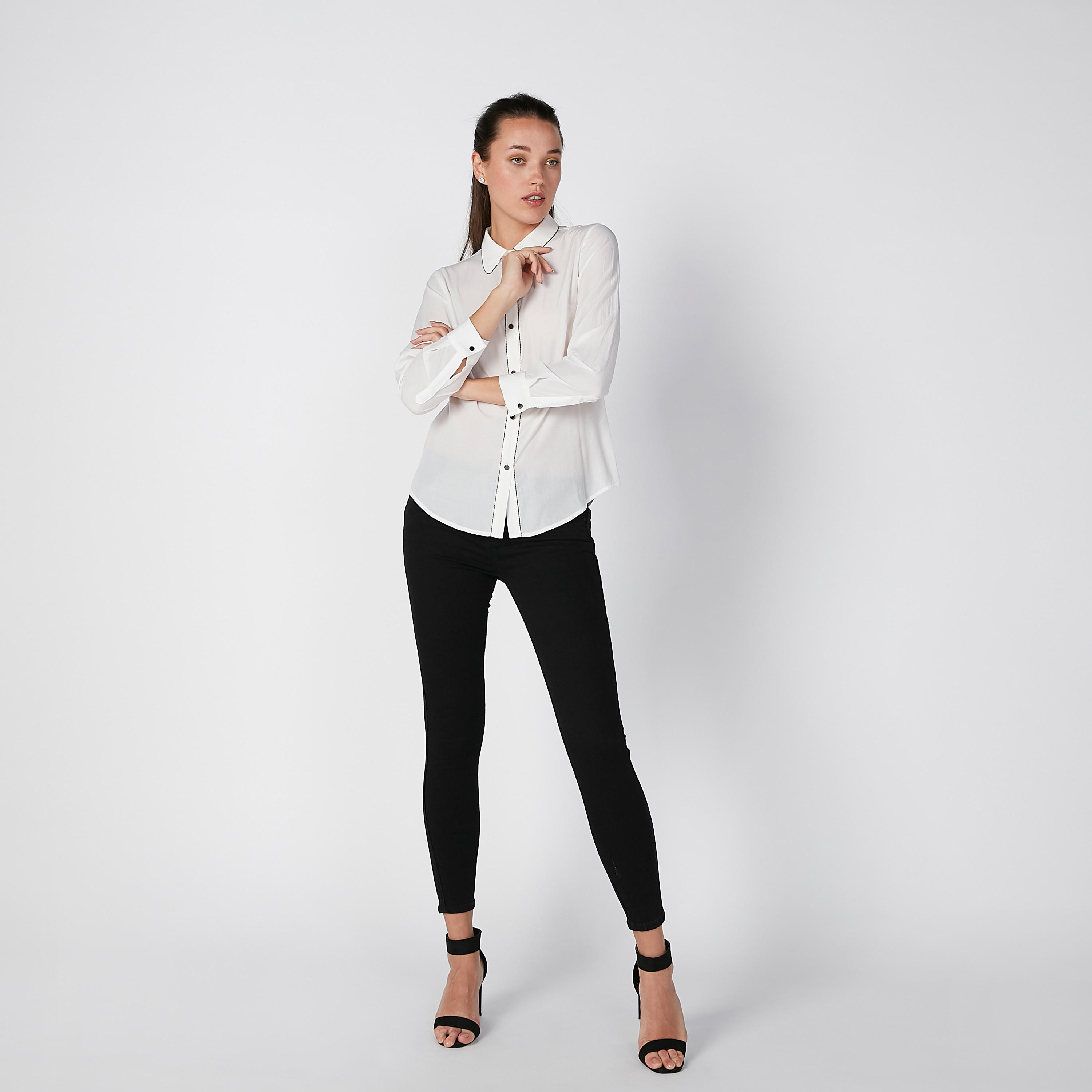 قميص بياقة عاديّة وأكمام طويلة -women-clothing-shirtsandblouses-shirts-image-5