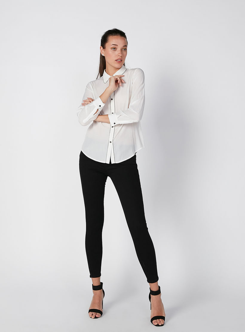 قميص بياقة عاديّة وأكمام طويلة -women-clothing-shirtsandblouses-shirts-image-5