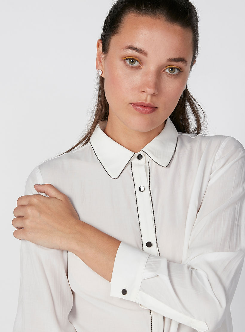 قميص بياقة عاديّة وأكمام طويلة -women-clothing-shirtsandblouses-shirts-image-1