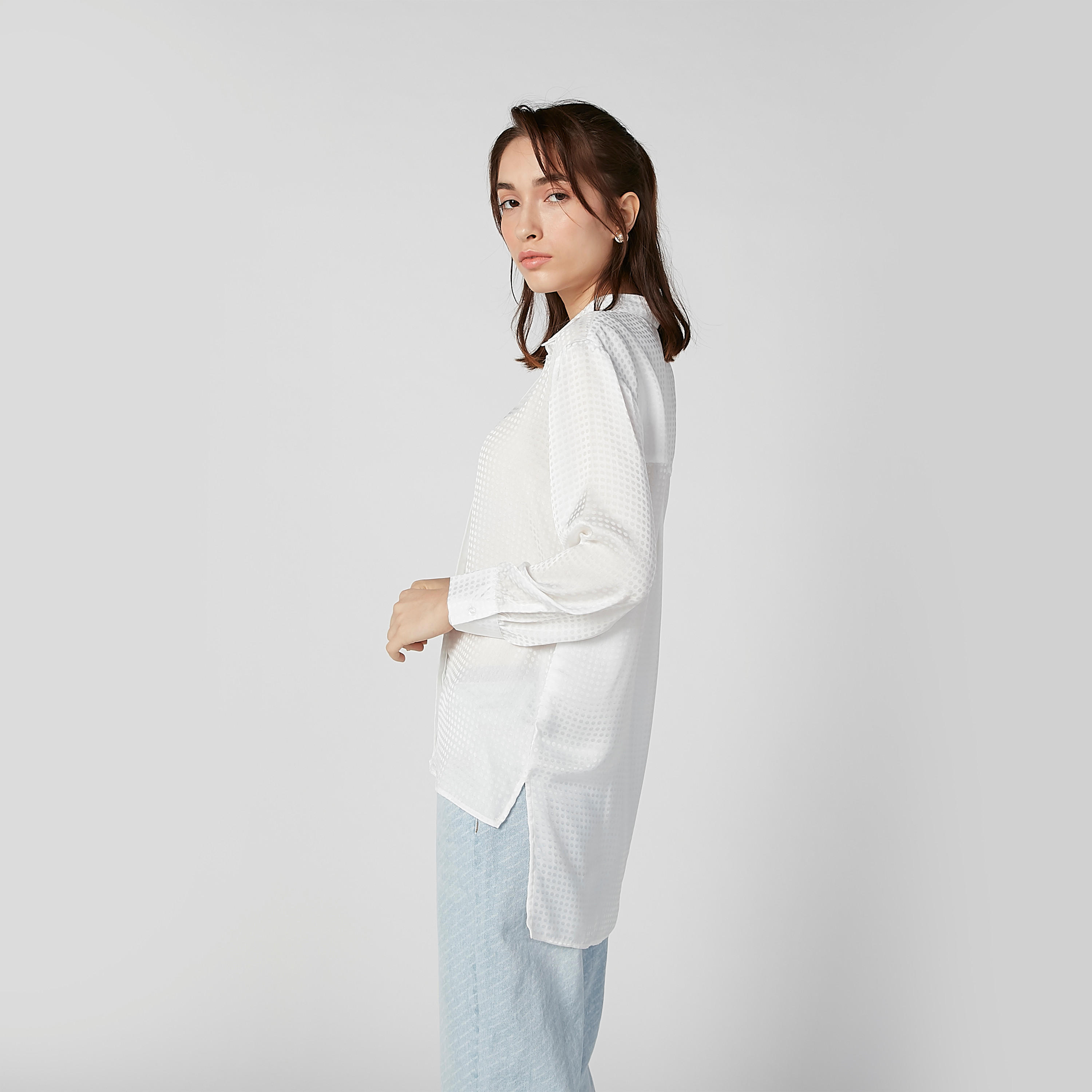 قميص مستدام بارز الملمس بأكمام طويلة وحوّاف غير مستوية-women-clothing-shirtsandblouses-shirts-image-4