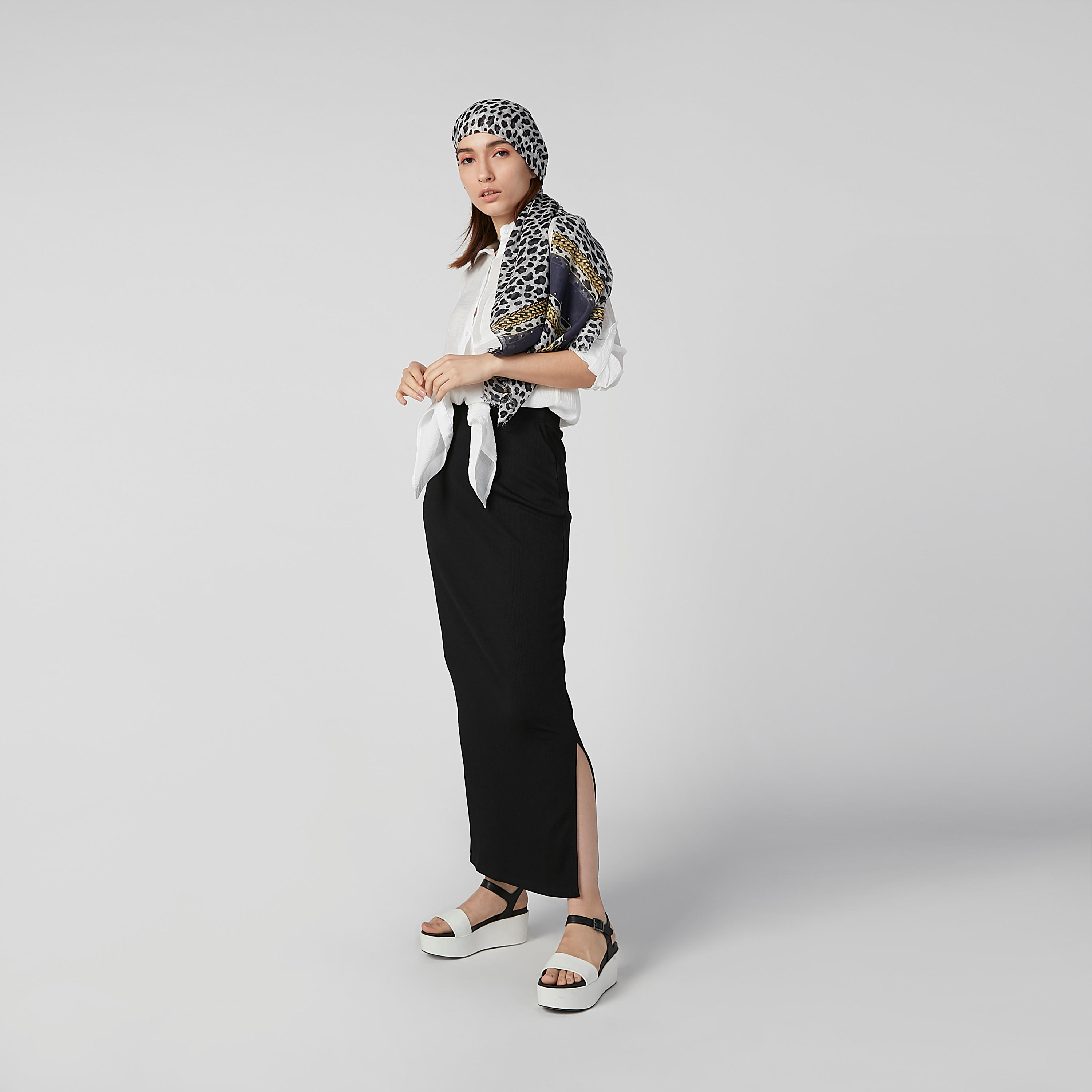 Textured Shirt Tunic with Long Sleeves and High Low Hem-women-clothing-shirtsandblouses-blouses-image-2
