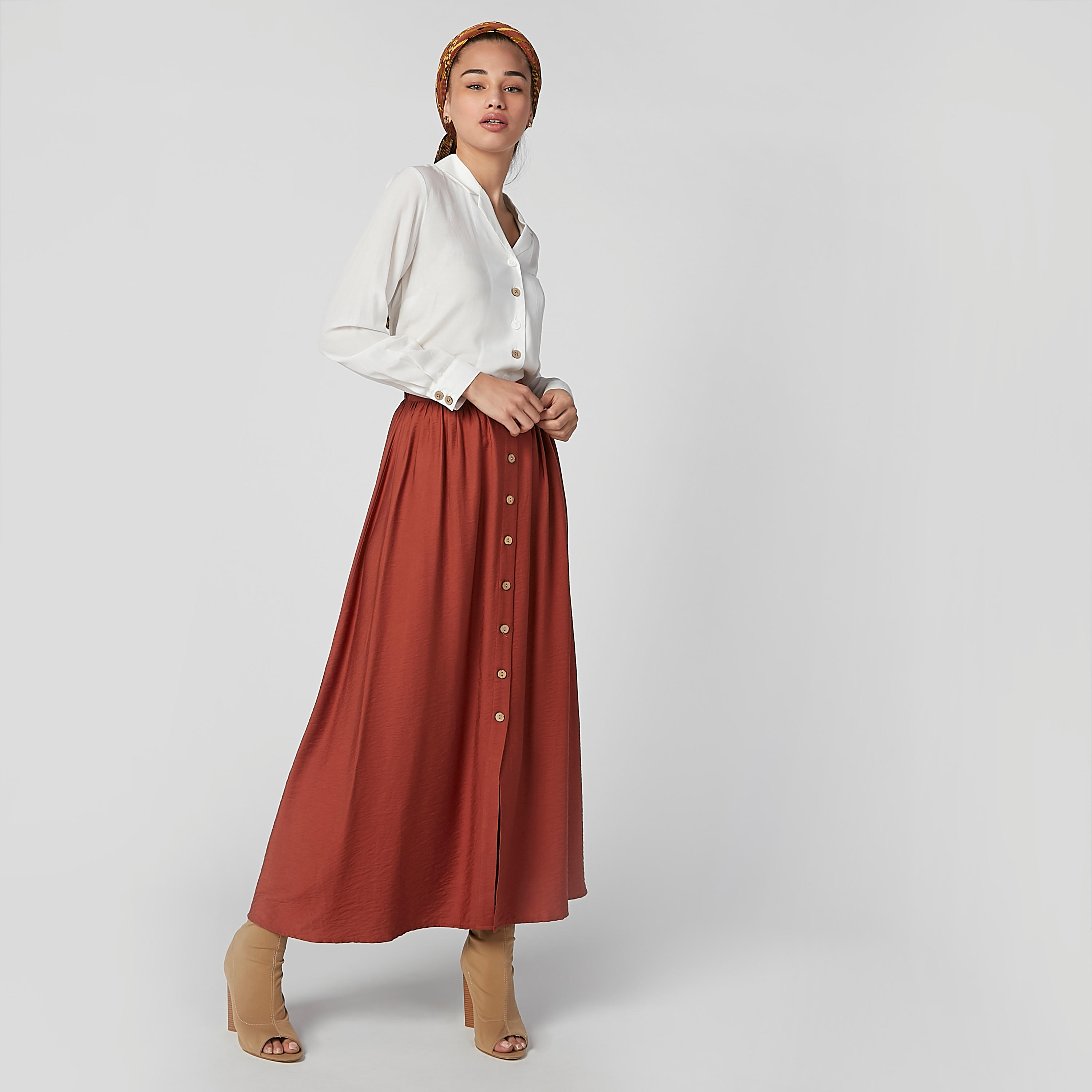 تنورة ماكسي سادة إيه لاين بأزرار-women-clothing-bottoms-skirts-image-5