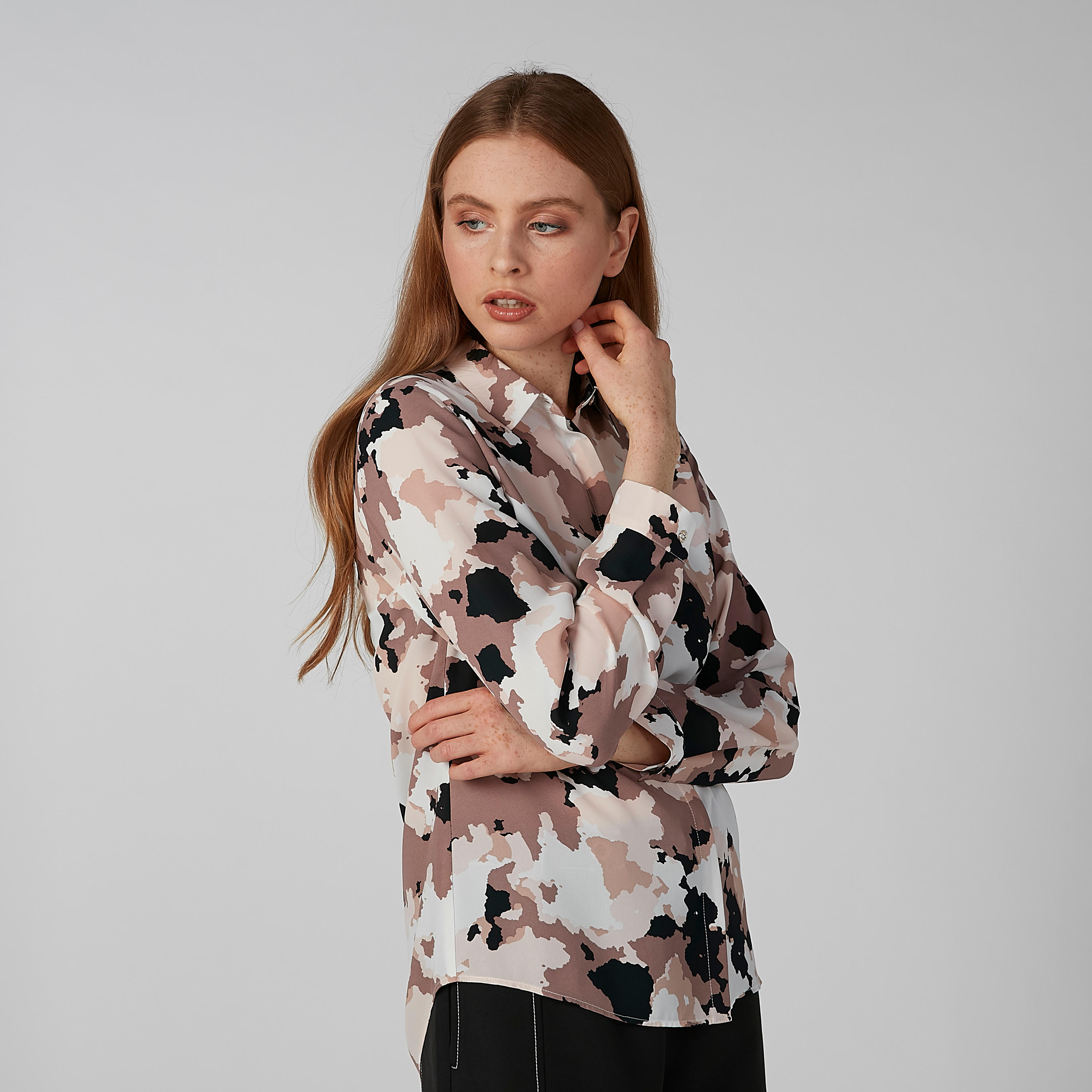 Printed Shirt with Long Sleeves and Concealed Placket-women-clothing-shirtsandblouses-shirts-image-1
