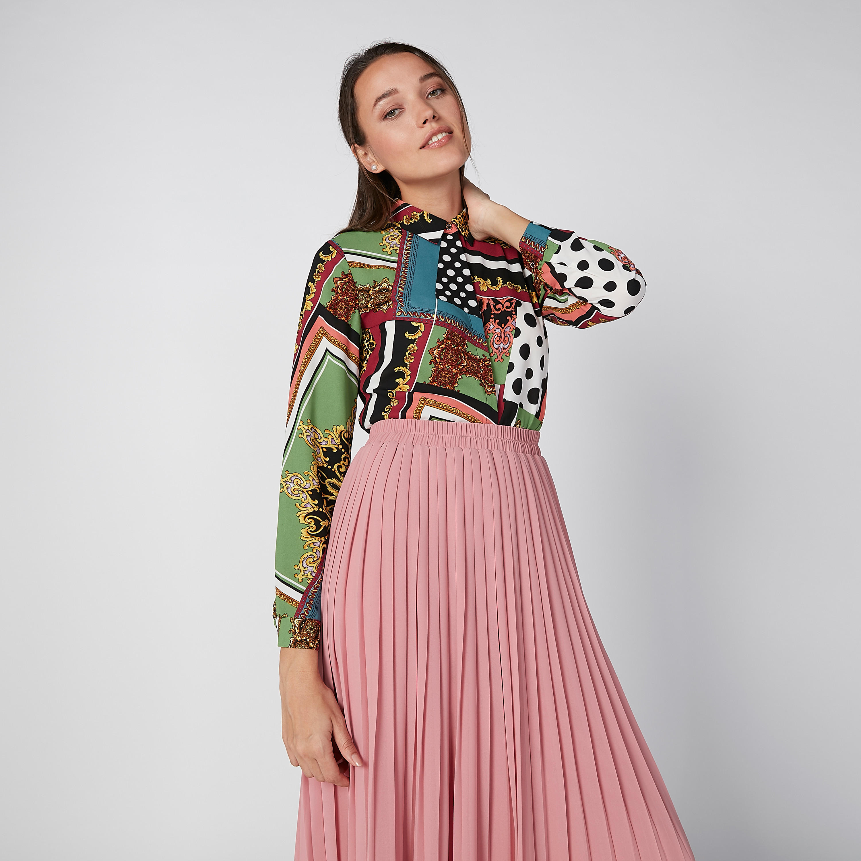 قميص بأكمام طويلة وأزرار مخفيّة وطبعات-women-clothing-shirtsandblouses-shirts-image-5