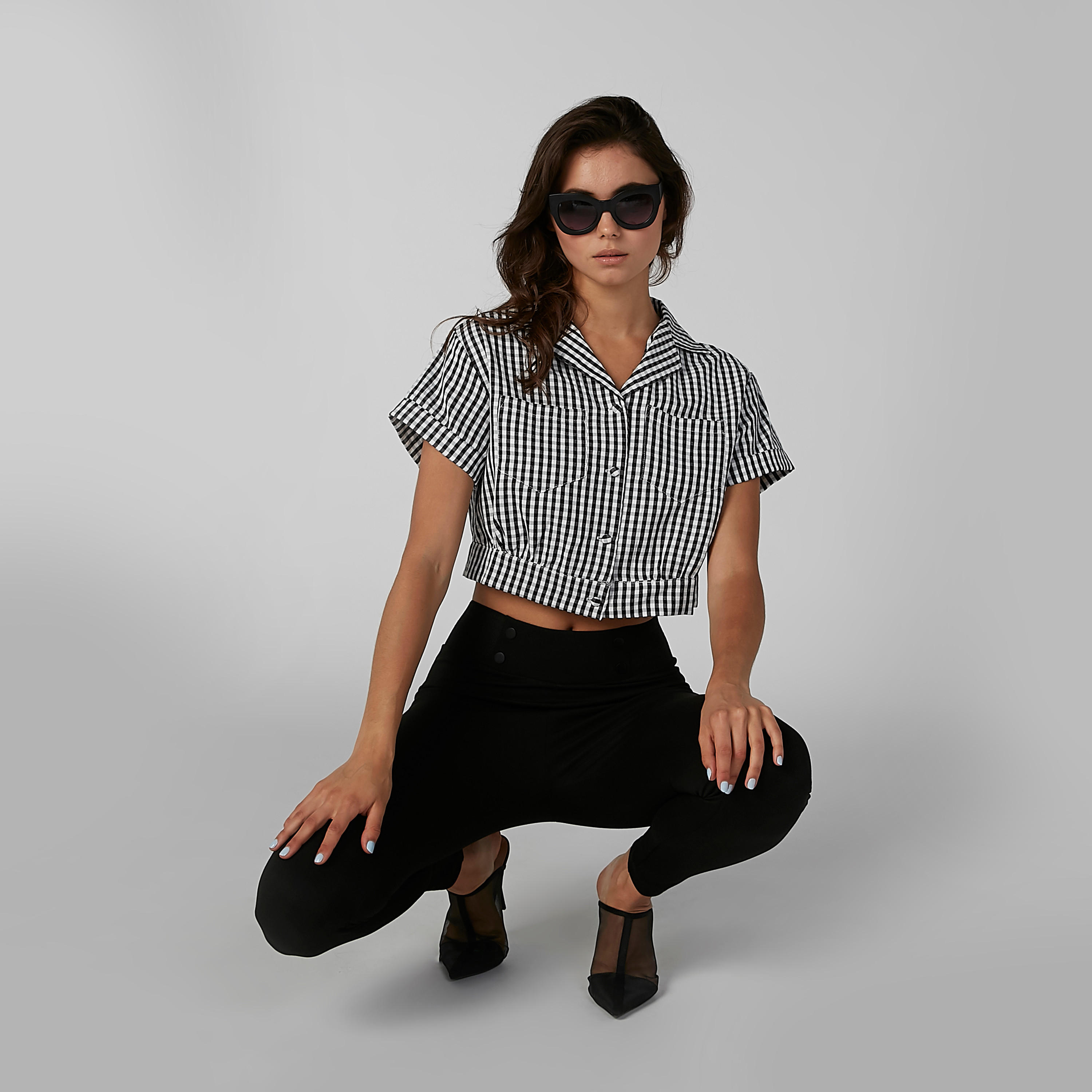 Plain Mid Waist Ponte Pants in Skinny Fit with Elasticised Waistband-women-clothing-bottoms-leggings-image-2