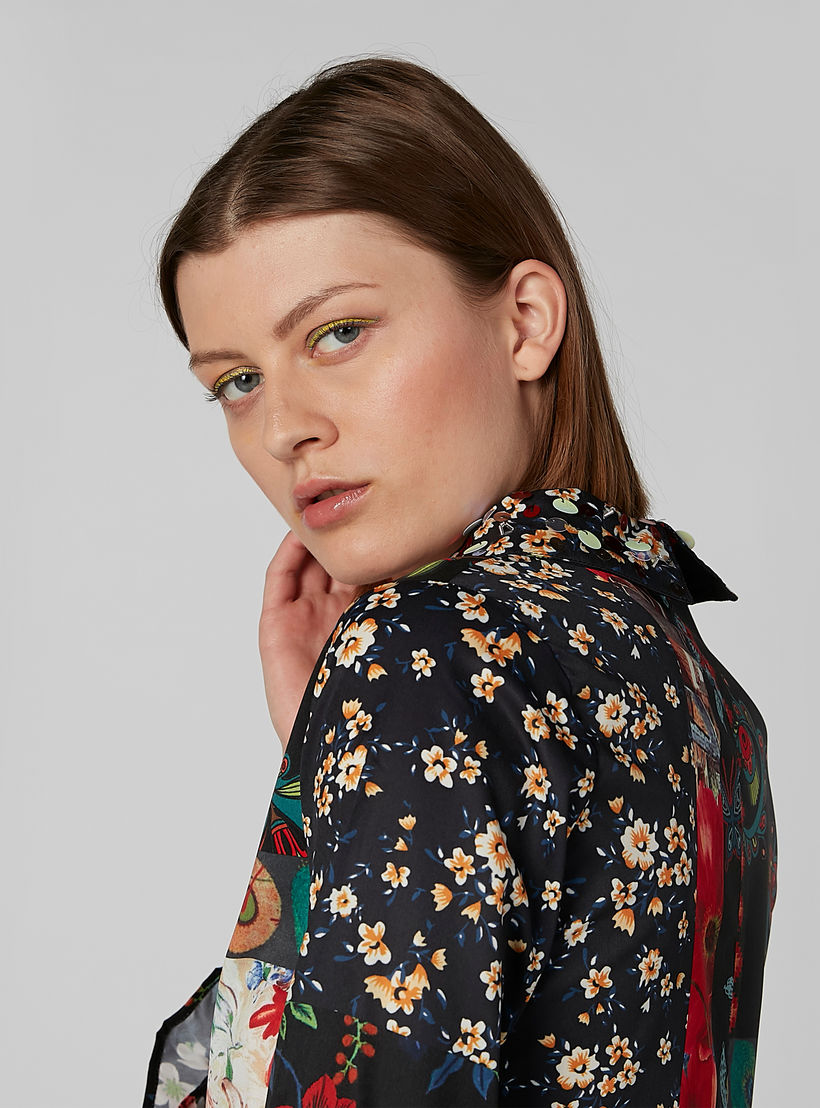 Printed Top with Collared Neck and 3/4 Sleeves-women-clothing-shirtsandblouses-blouses-image-4