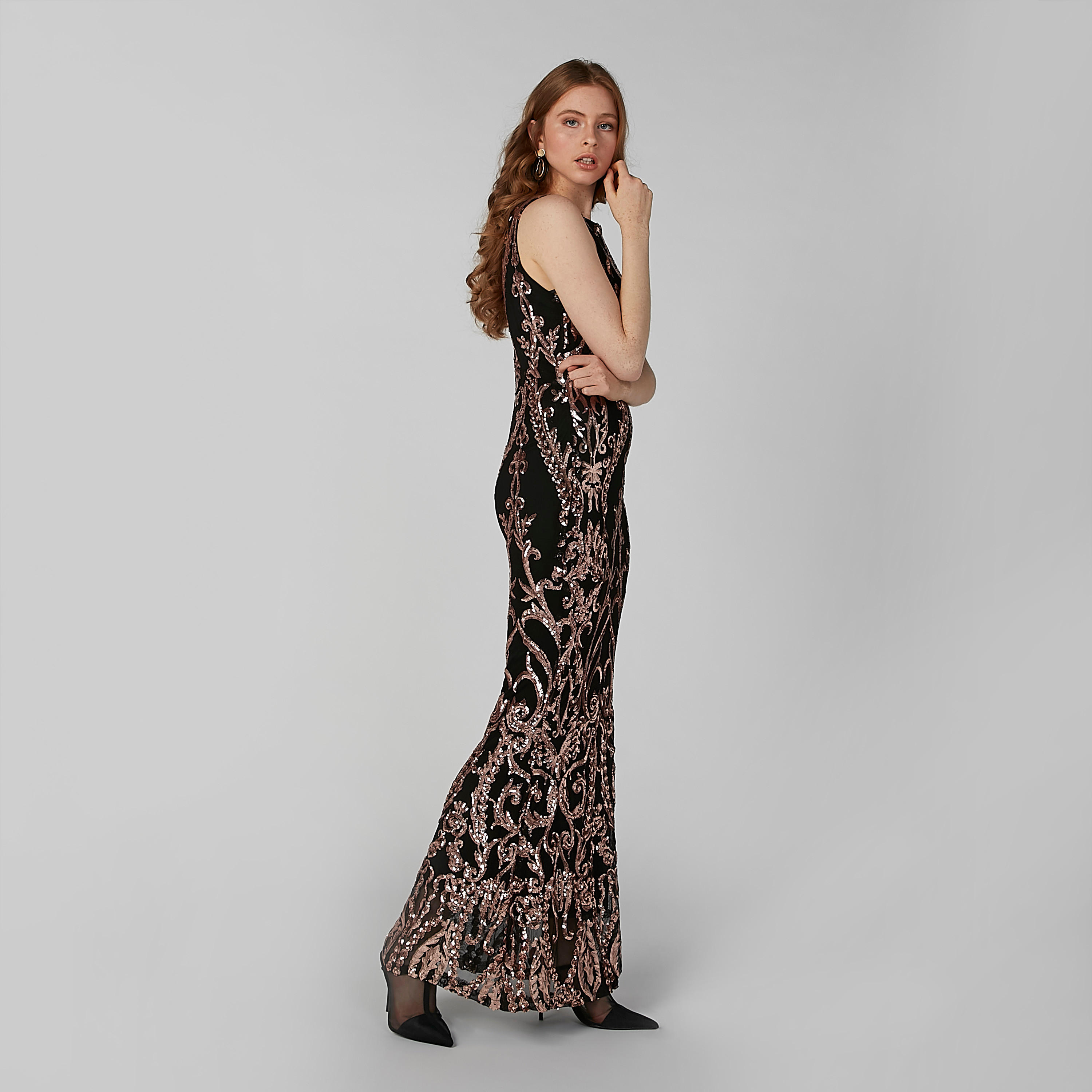 فستان مزيّن بقصّة ضيّقة وسحّاب إغلاق-women-clothing-dresses-image-5