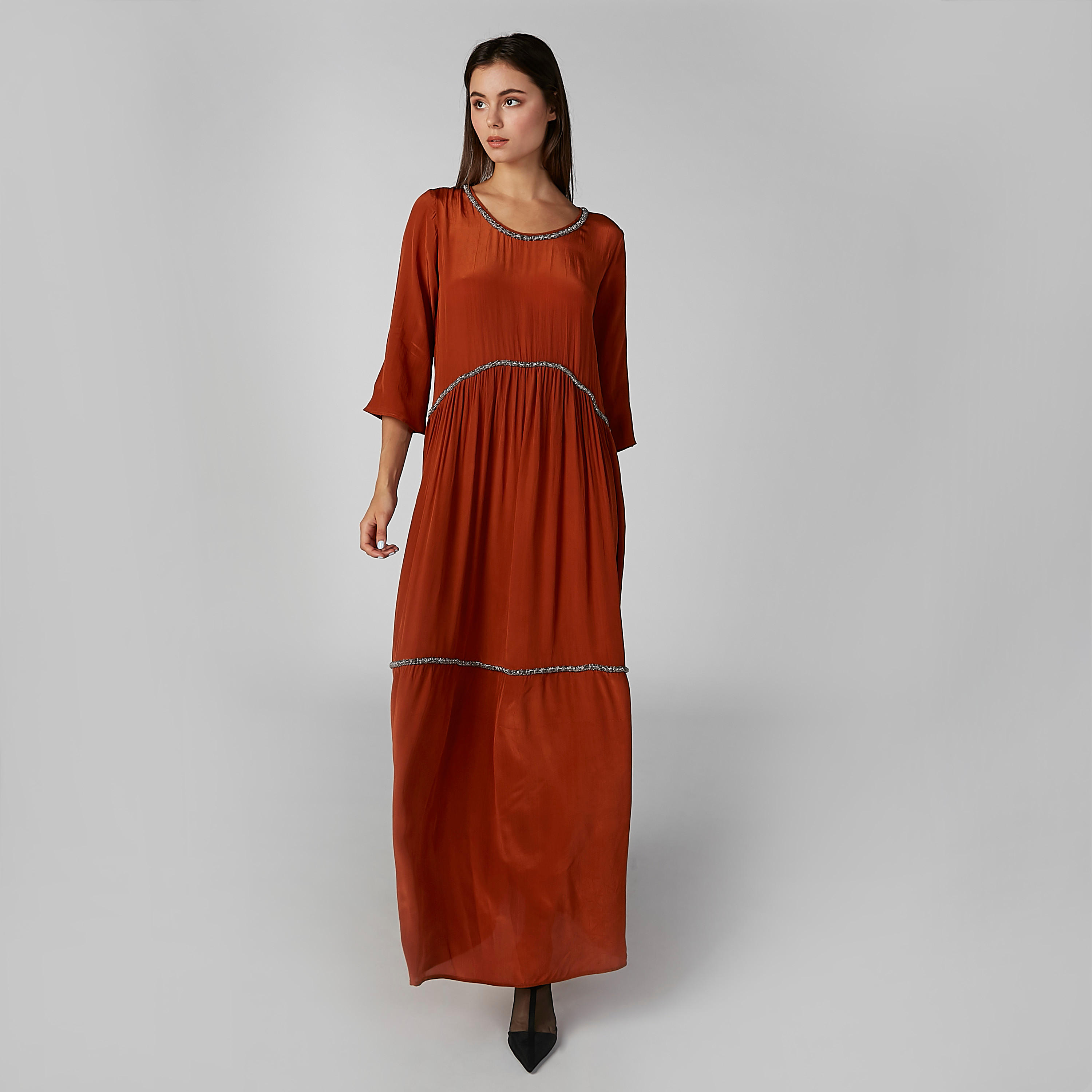 فستان إيه لاين طويل بأكمام 3/4 وتزينات-women-clothing-dresses-image-3