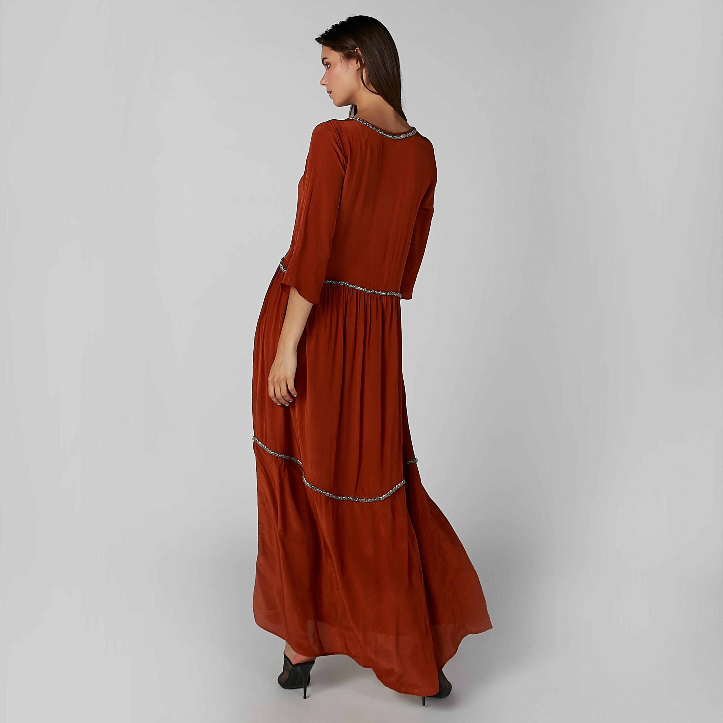 فستان إيه لاين طويل بأكمام 3/4 وتزينات-women-clothing-dresses-image-4