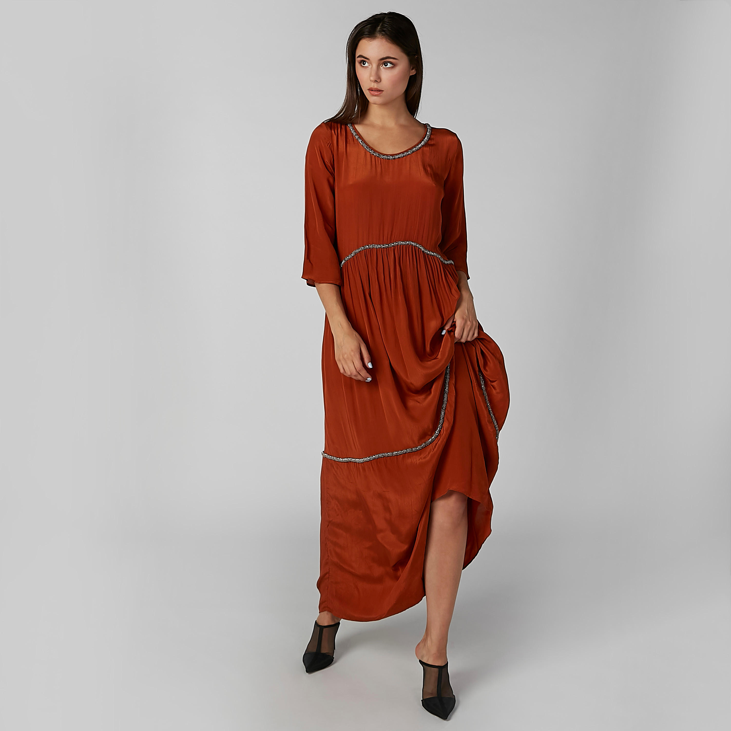 فستان إيه لاين طويل بأكمام 3/4 وتزينات-women-clothing-dresses-image-5
