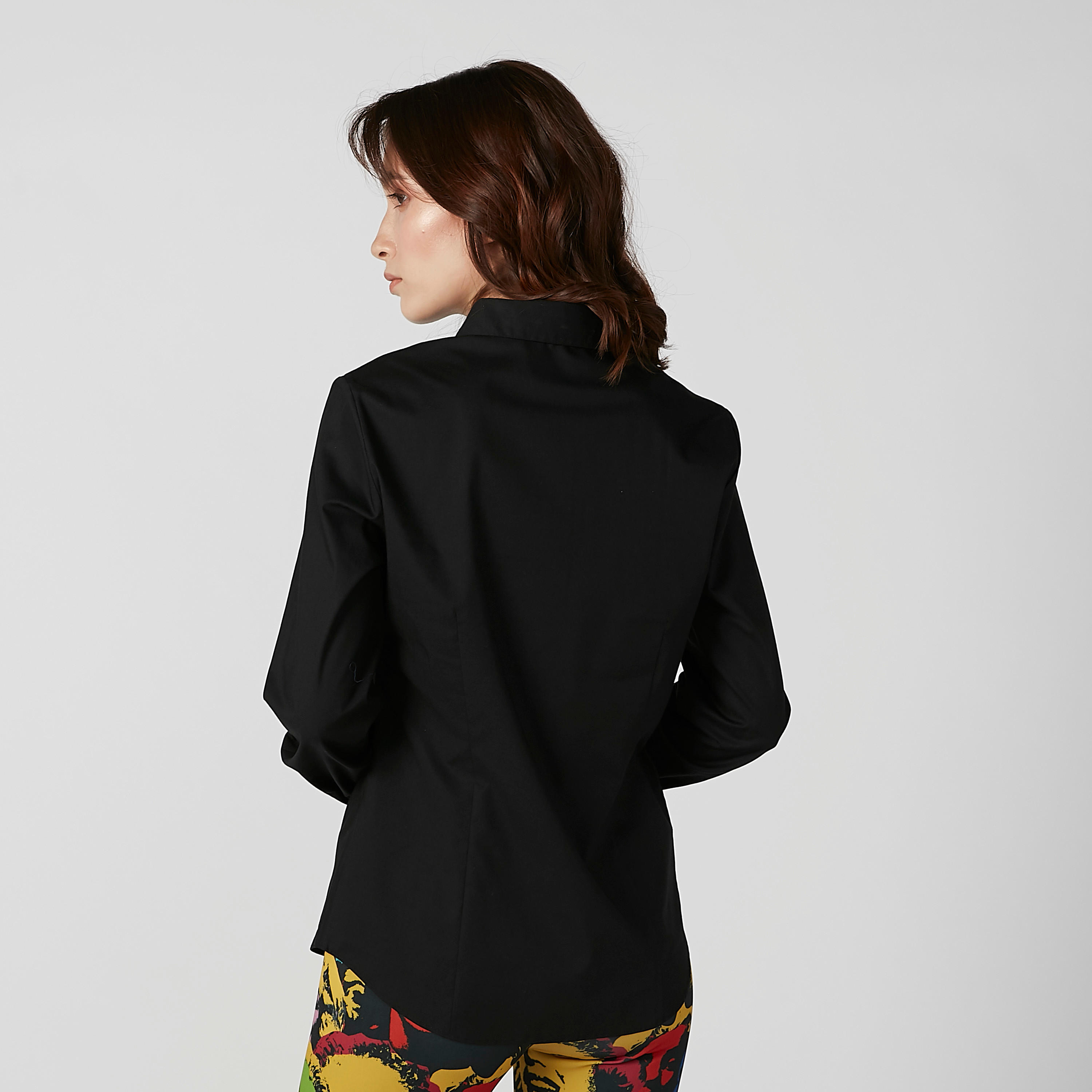 Sustainable Plain Shirt with Long Sleeves and Complete Placket-women-clothing-shirtsandblouses-shirts-image-2