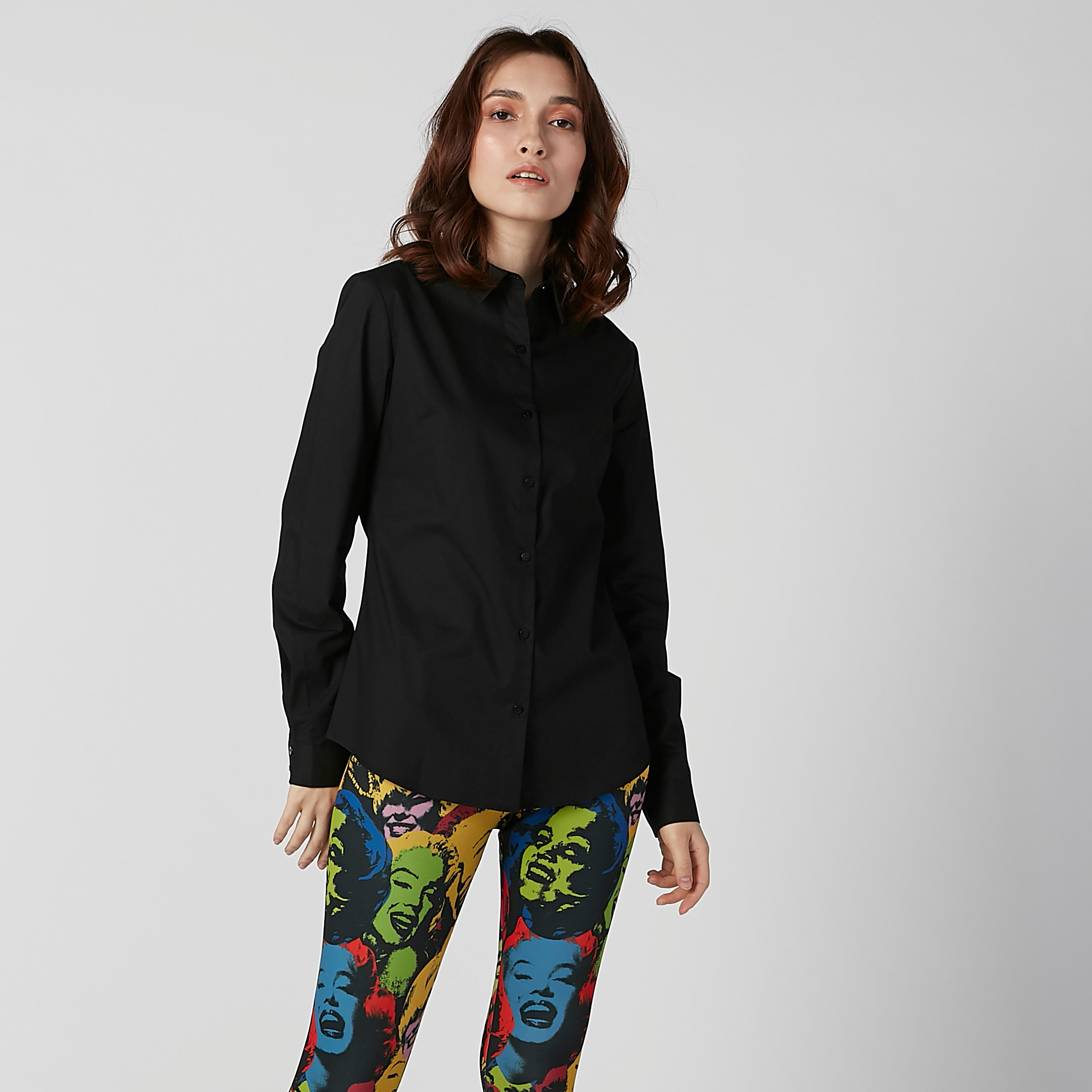 Sustainable Plain Shirt with Long Sleeves and Complete Placket-women-clothing-shirtsandblouses-shirts-image-4