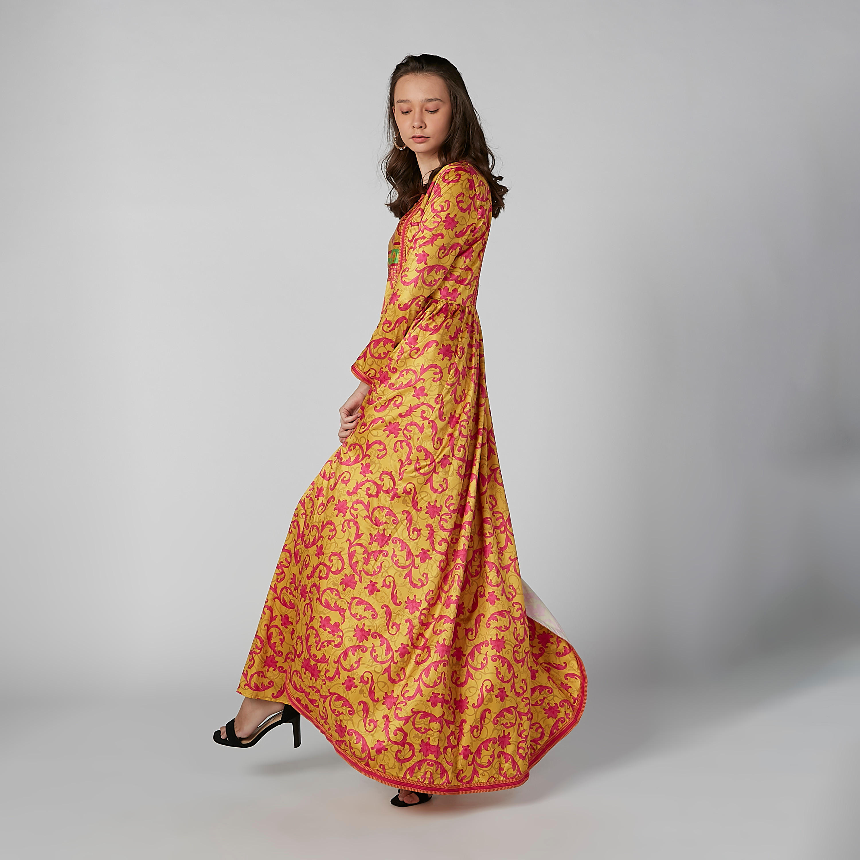 فستان إيه لاين طويل بأكمام طويلة وطبعات-women-clothing-dresses-image-3