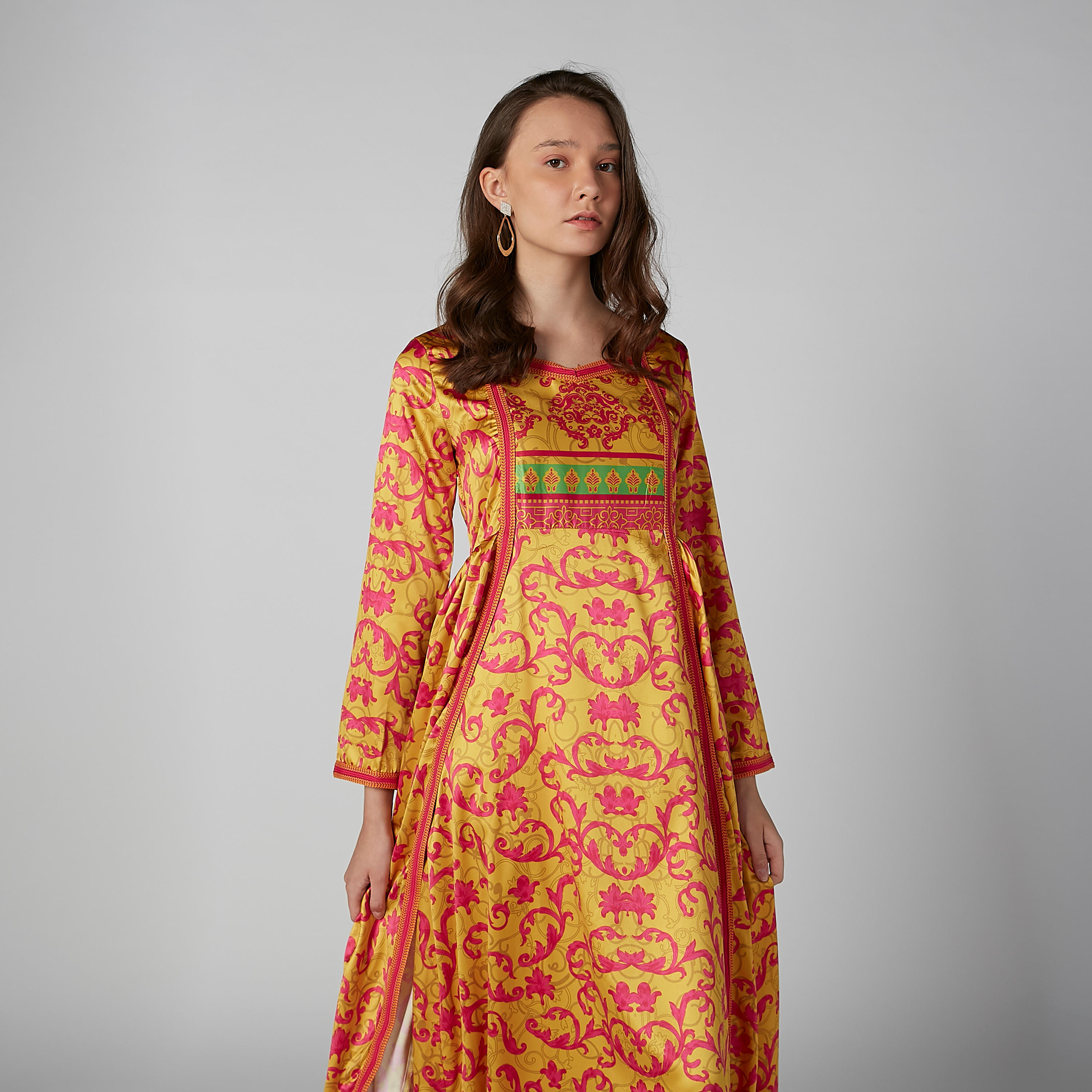 فستان إيه لاين طويل بأكمام طويلة وطبعات-women-clothing-dresses-image-5