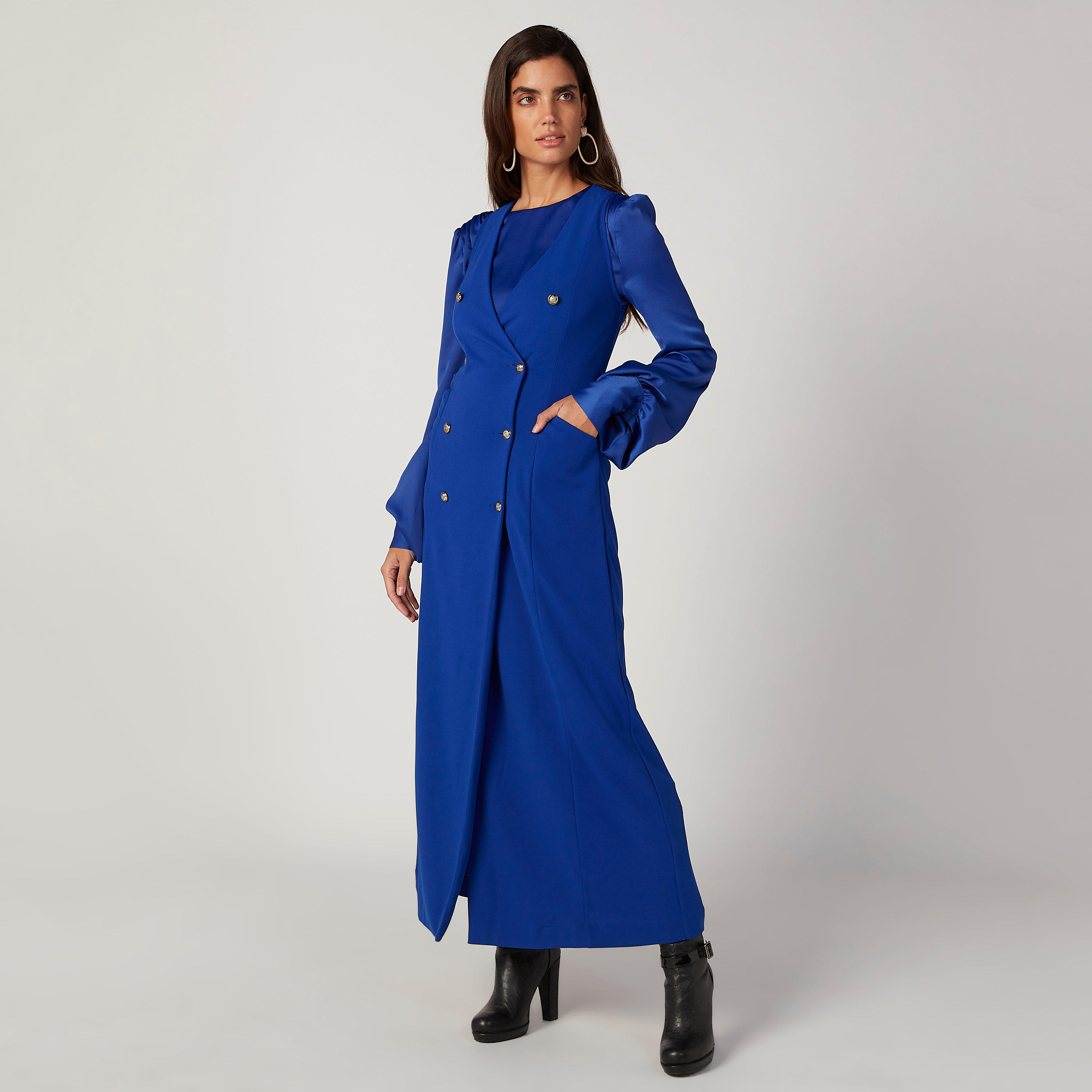 فستان ماكسي دون أكمام مزيّن بفتحة جانبية وجيوب-women-clothing-dresses-image-1
