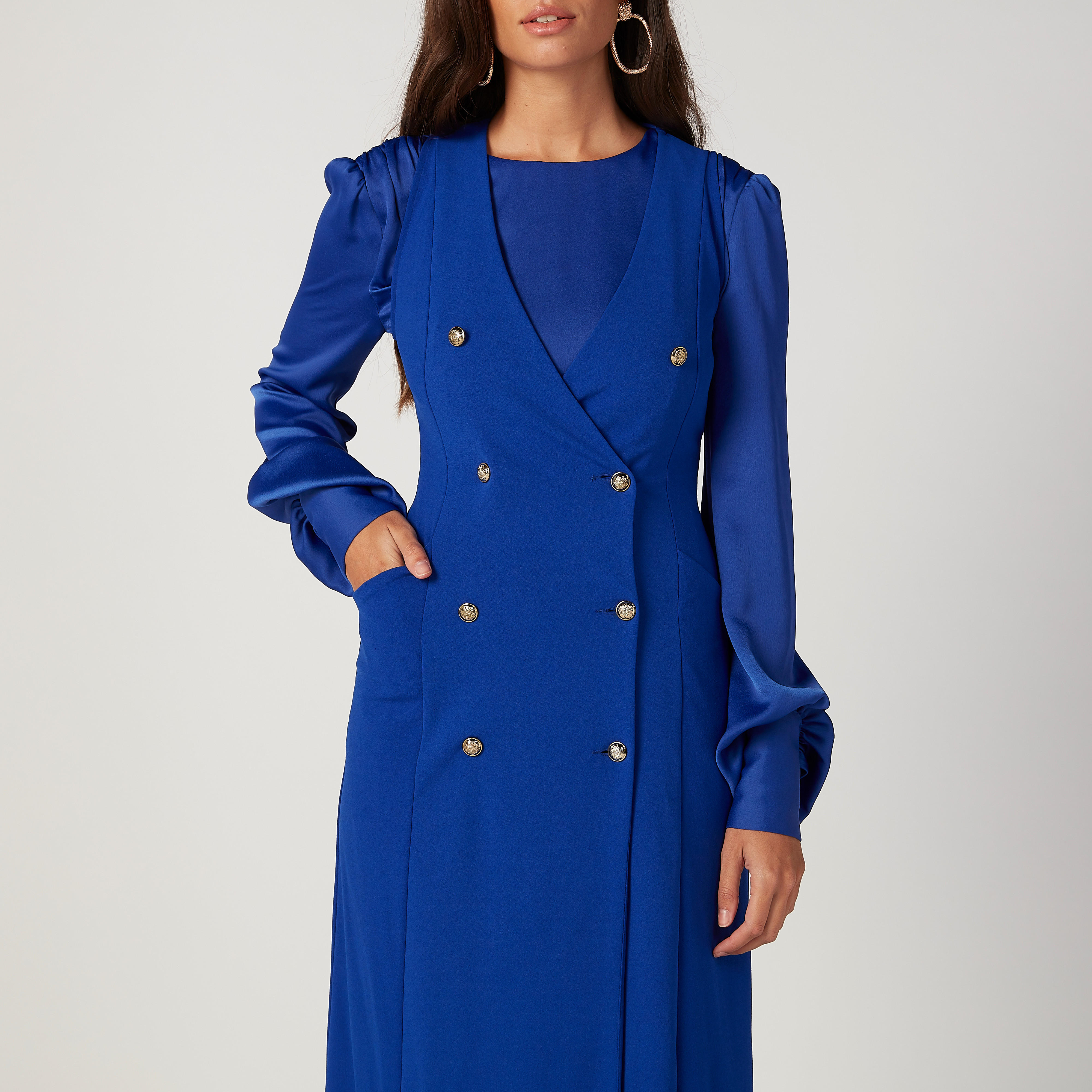 فستان ماكسي دون أكمام مزيّن بفتحة جانبية وجيوب-women-clothing-dresses-image-3