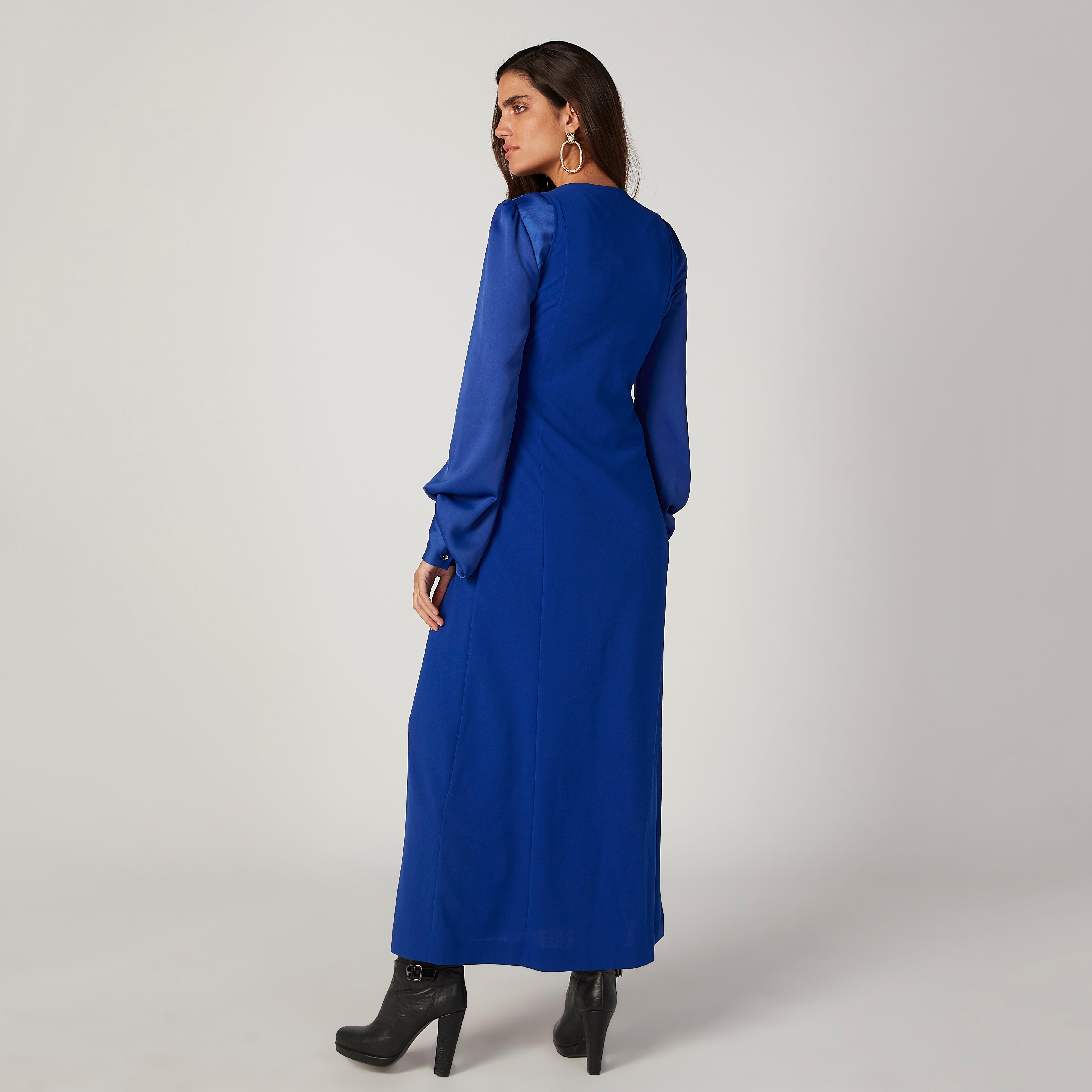 فستان ماكسي دون أكمام مزيّن بفتحة جانبية وجيوب-women-clothing-dresses-image-4