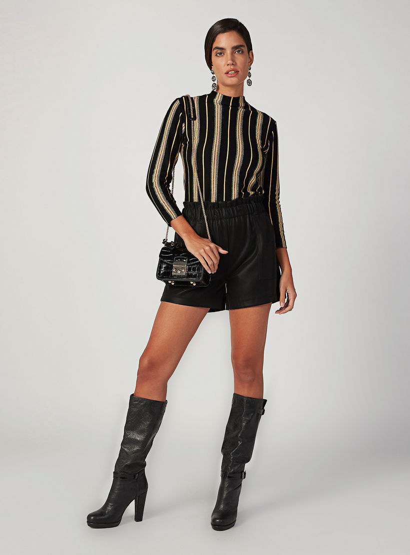 Striped Top with High Neck and Long Sleeves-women-clothing-shirtsandblouses-blouses-image-2