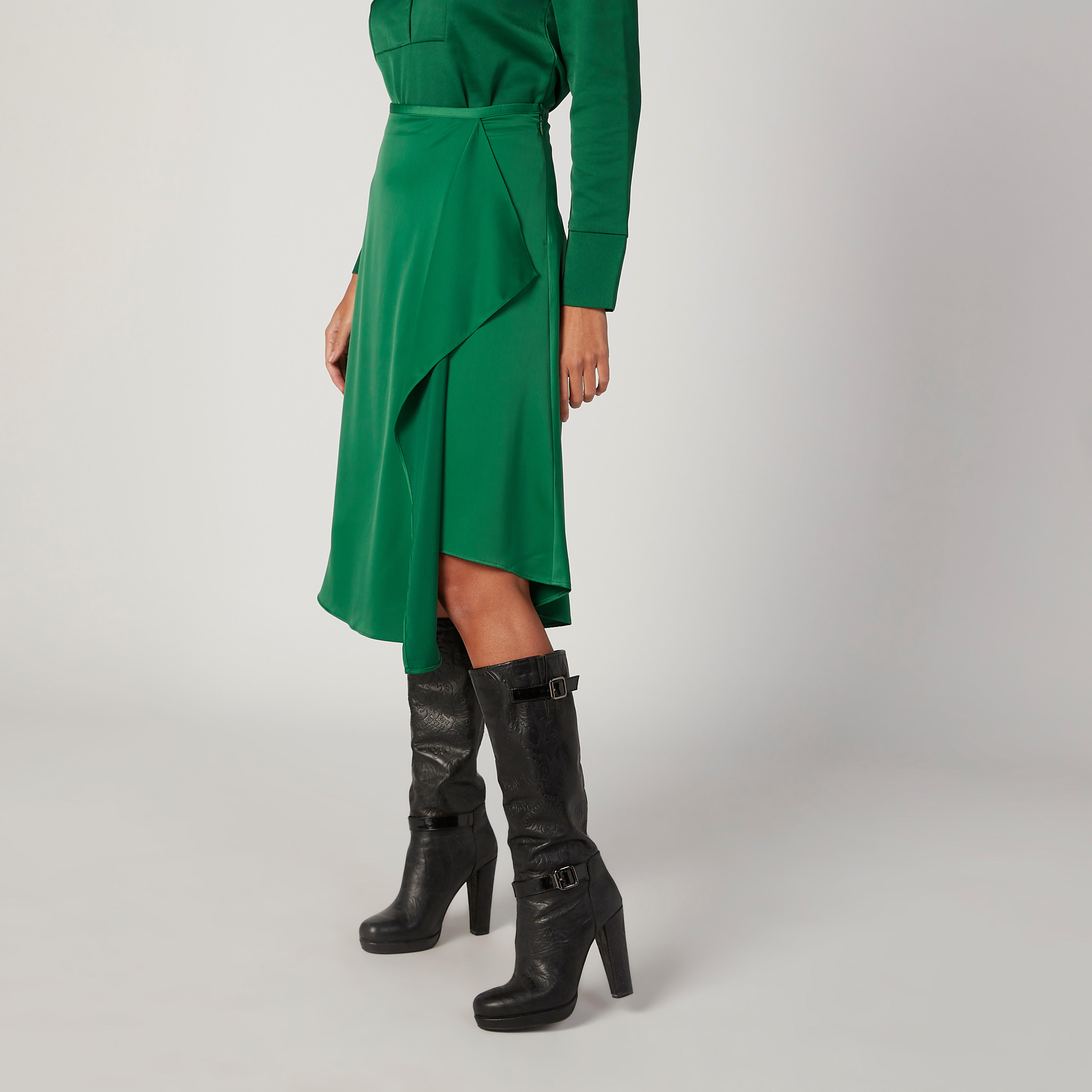 Plain Midi Wrap Skirt with Elasticised Waistband-women-clothing-bottoms-skirts-image-5