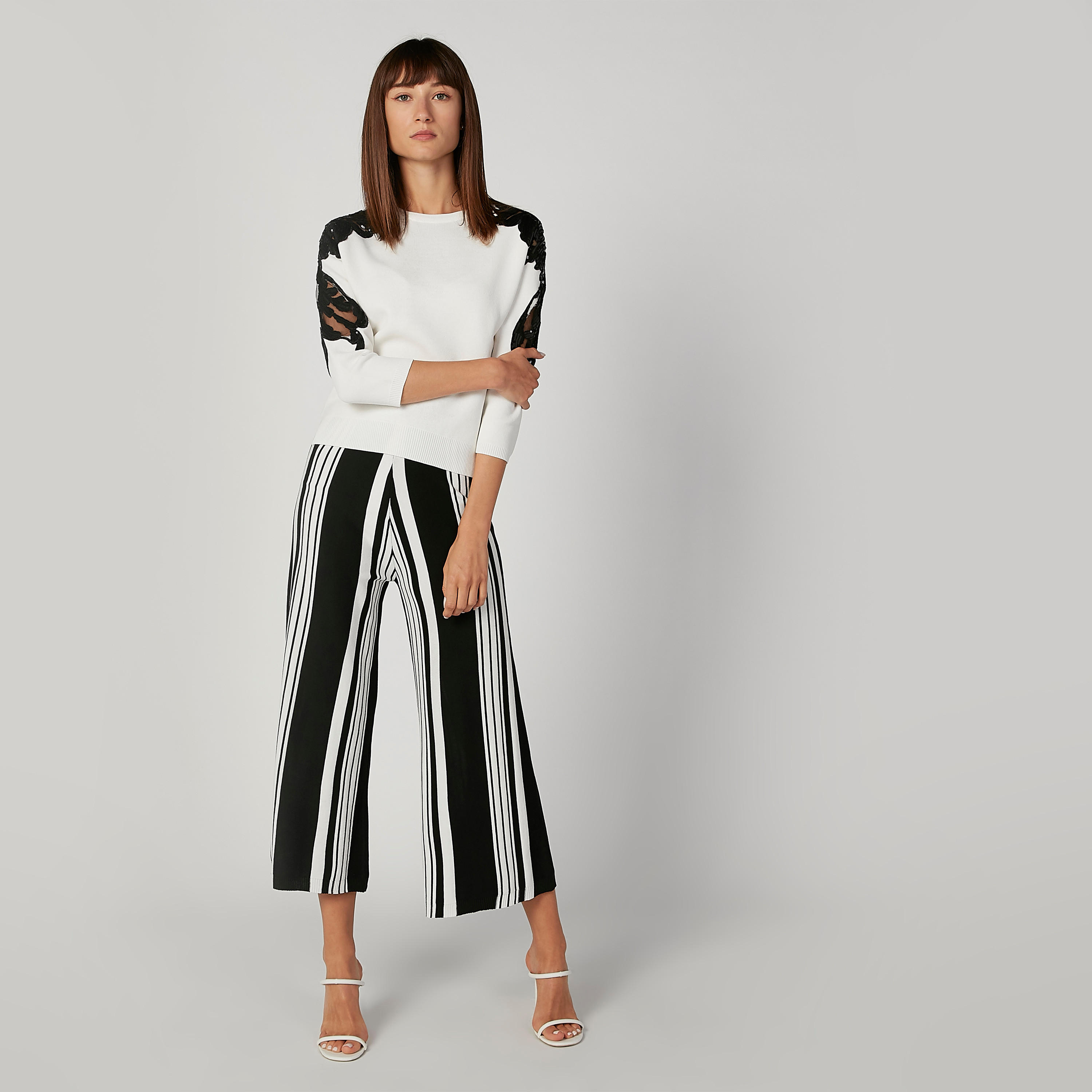 كنزة بارزة الملمس بياقة مستديرة وأكمام 3/4-women-clothing-cardigansandjumpers-jumpers-image-4