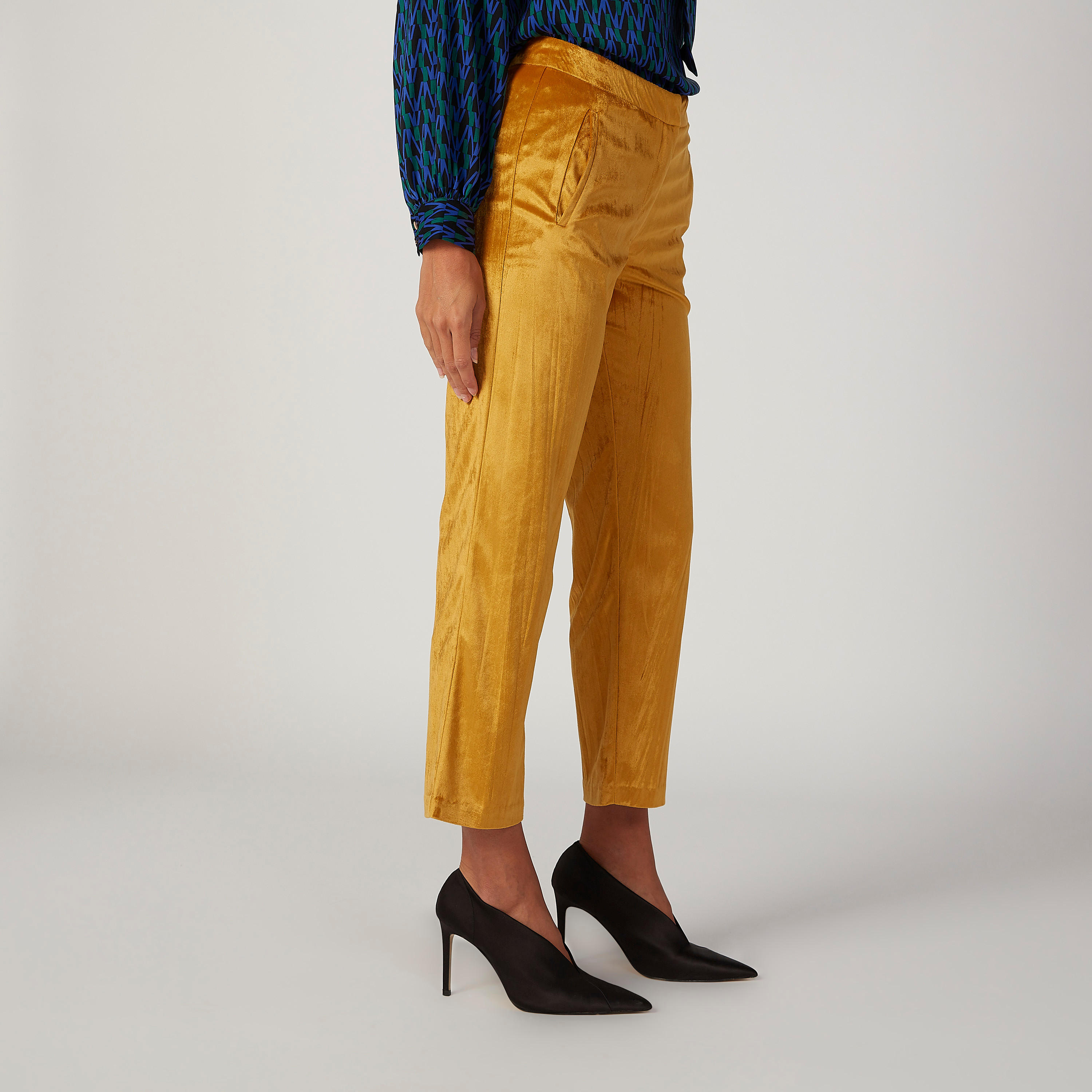 بنطلون جينز مستدام بارز الملمس بخصر متوسط الارتفاع وجيوب -women-clothing-bottoms-trousers-image-5