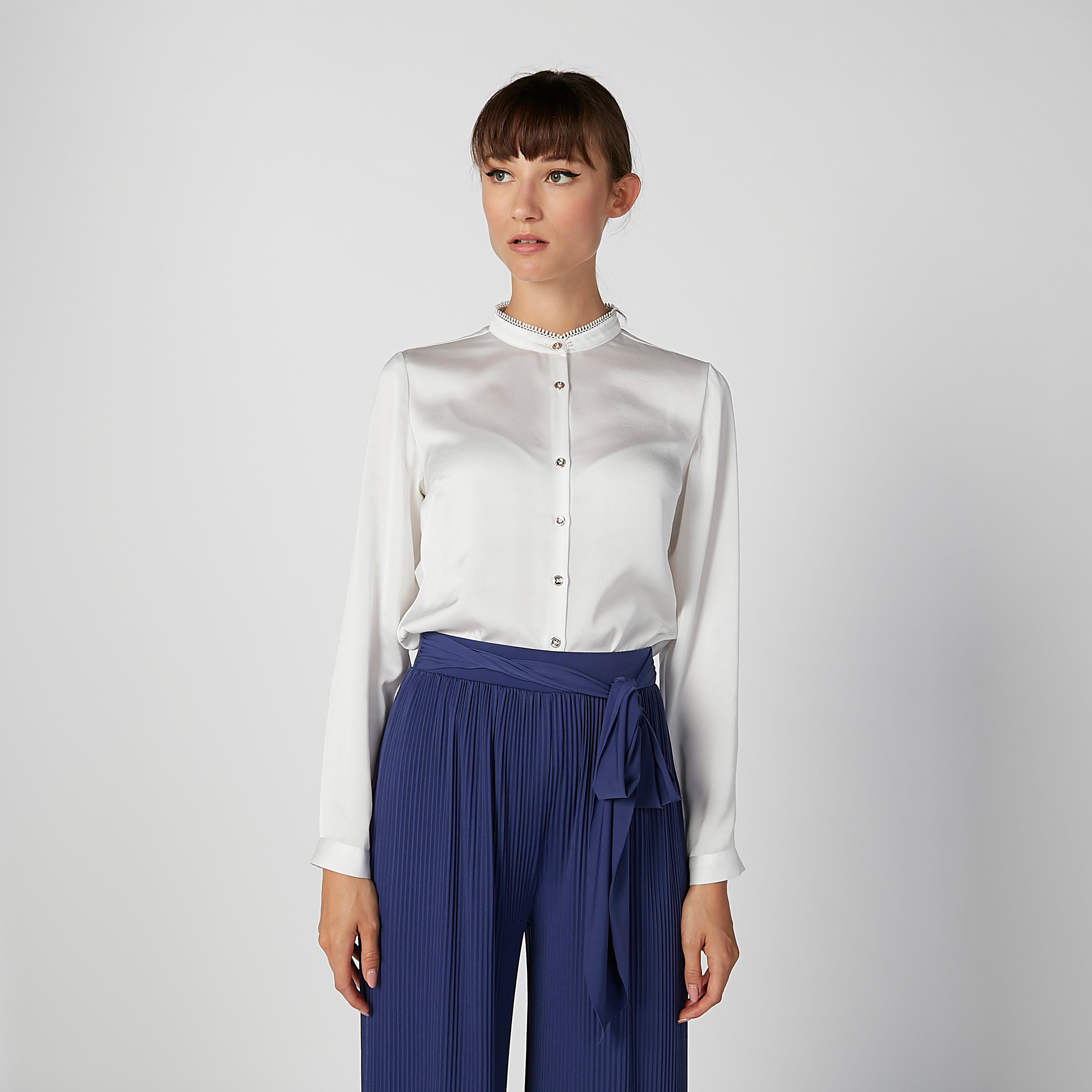 قميص سادة بياقة ماندارين وأكمام طويلة-women-clothing-shirtsandblouses-shirts-image-1