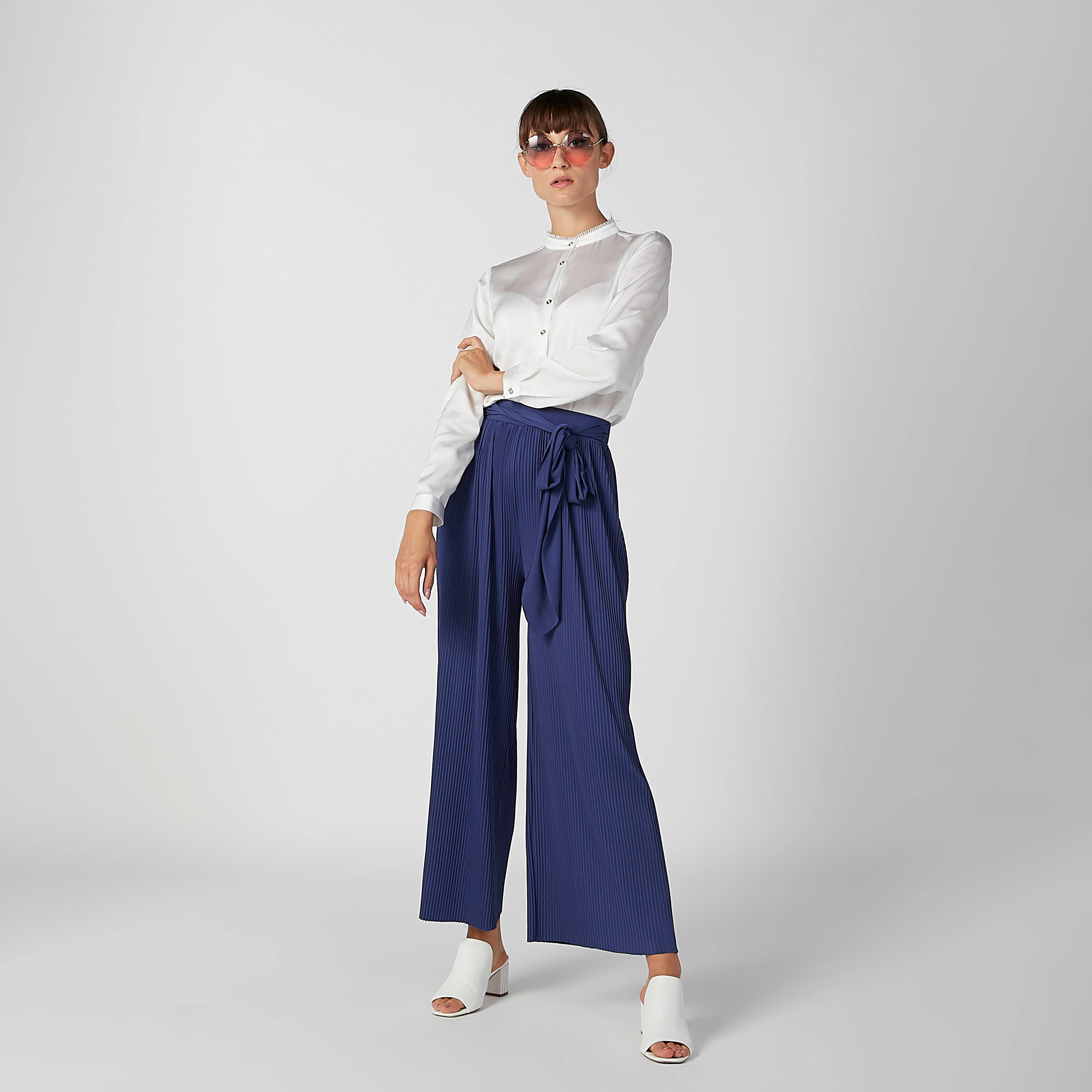 قميص سادة بياقة ماندارين وأكمام طويلة-women-clothing-shirtsandblouses-shirts-image-2