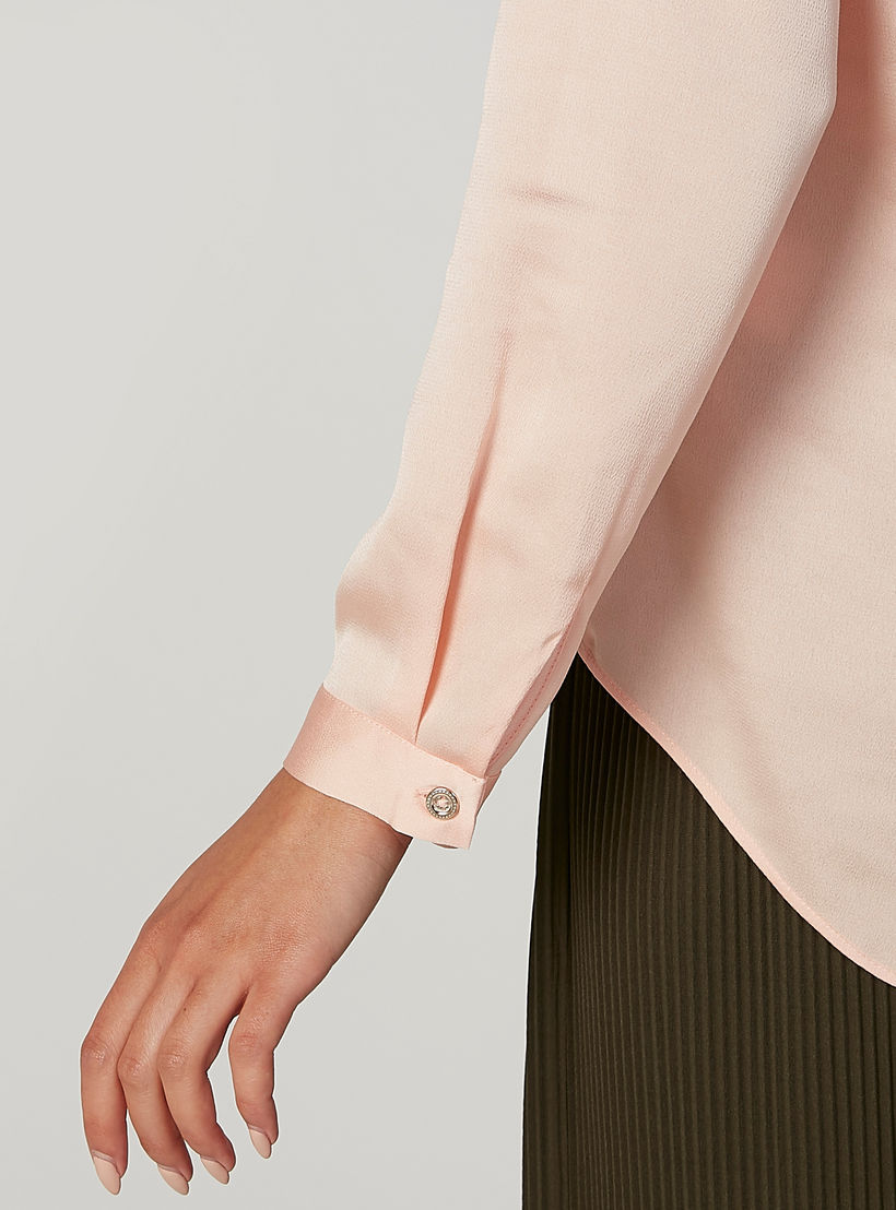 Plain Shirt with Mandarin Collar and Long Sleeves-women-clothing-shirtsandblouses-shirts-image-6