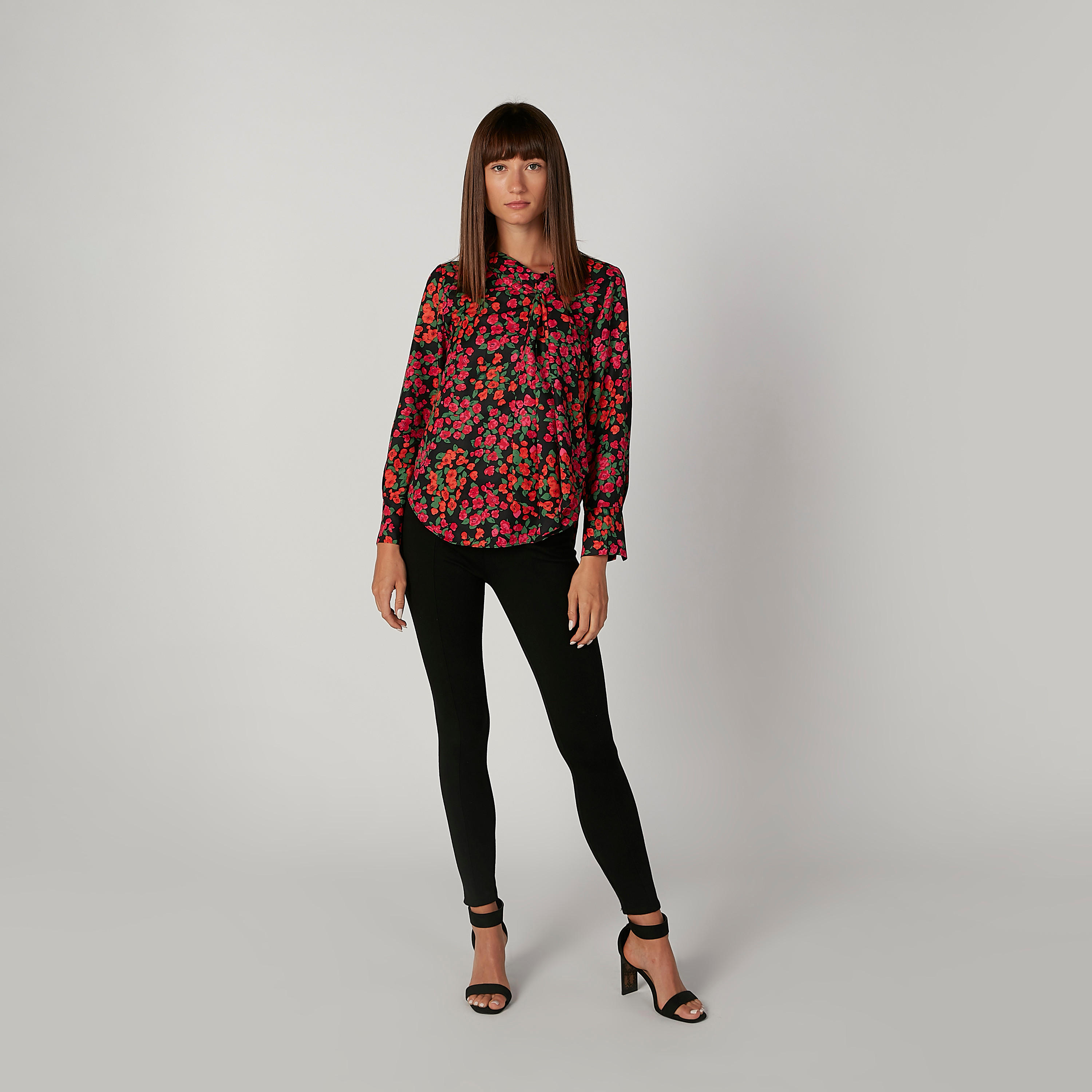 بلوزة مستدام بأكمام طويلة وطبعات وربطة عنق -women-clothing-shirtsandblouses-blouses-image-4