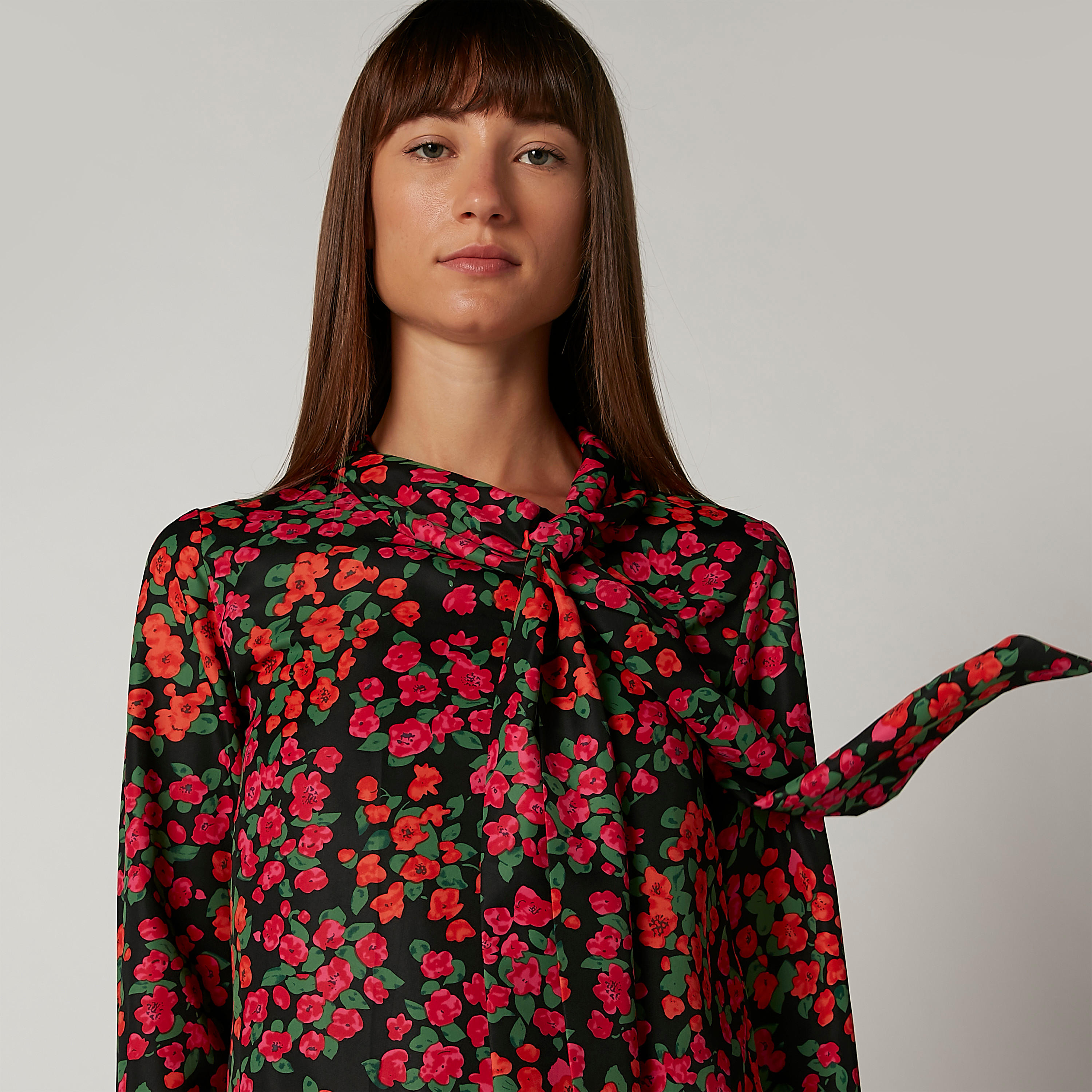 بلوزة مستدام بأكمام طويلة وطبعات وربطة عنق -women-clothing-shirtsandblouses-blouses-image-5