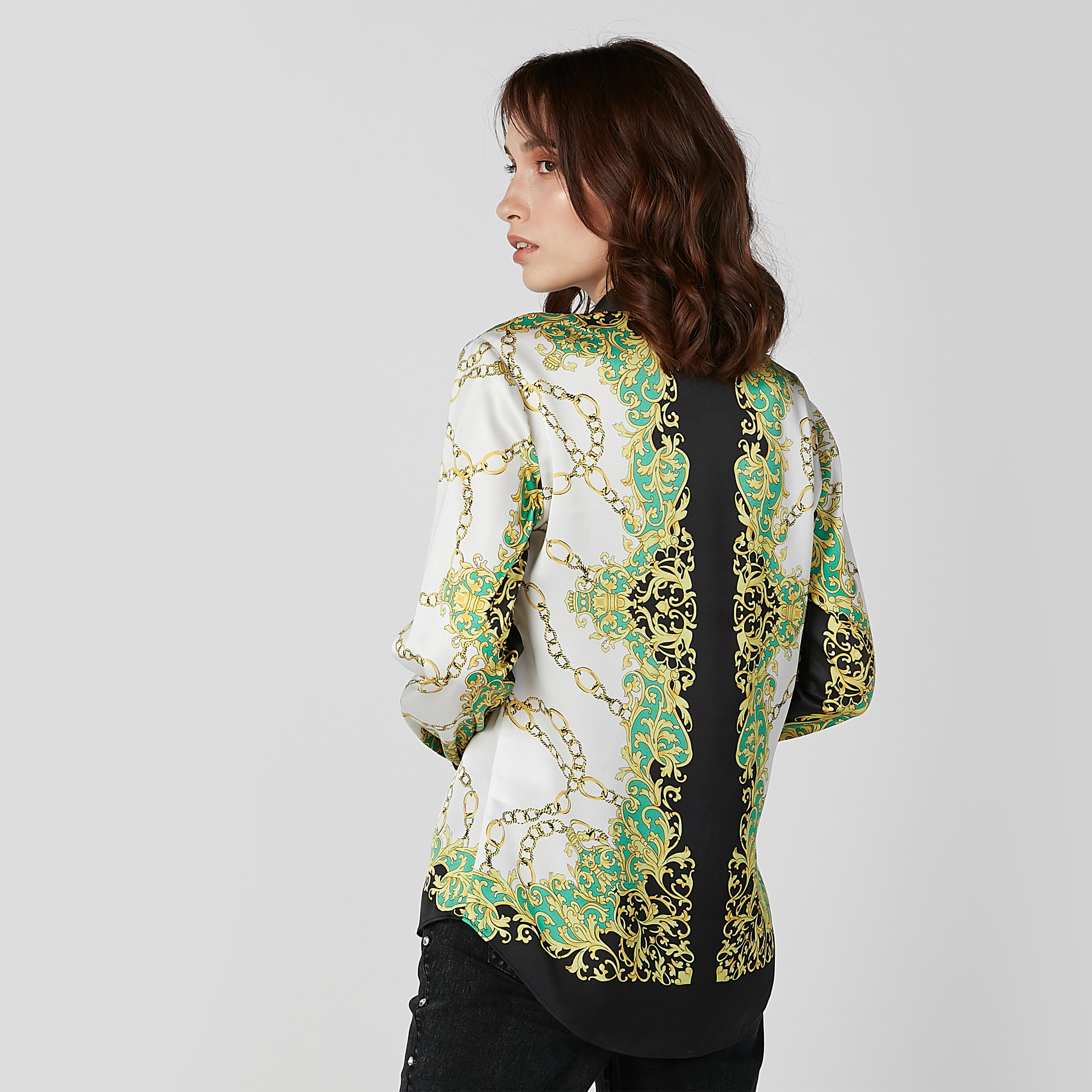قميص مستدام بأكمام طويلة وأزرار غير مرئية وطبعات -women-clothing-shirtsandblouses-shirts-image-2