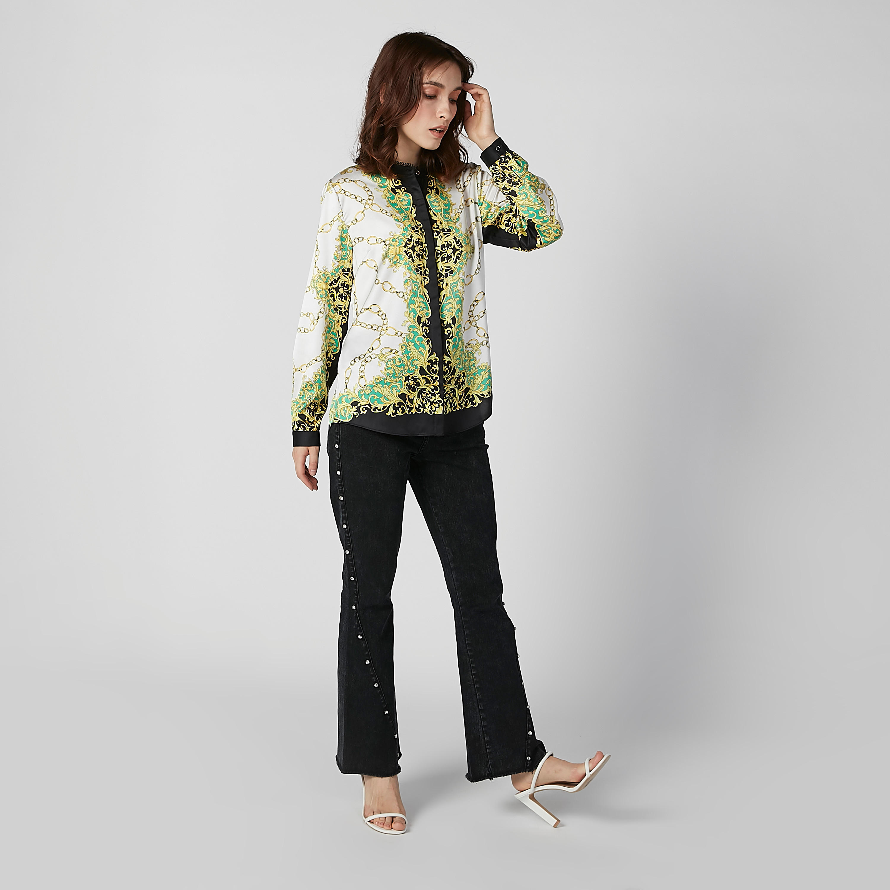 قميص مستدام بأكمام طويلة وأزرار غير مرئية وطبعات -women-clothing-shirtsandblouses-shirts-image-3