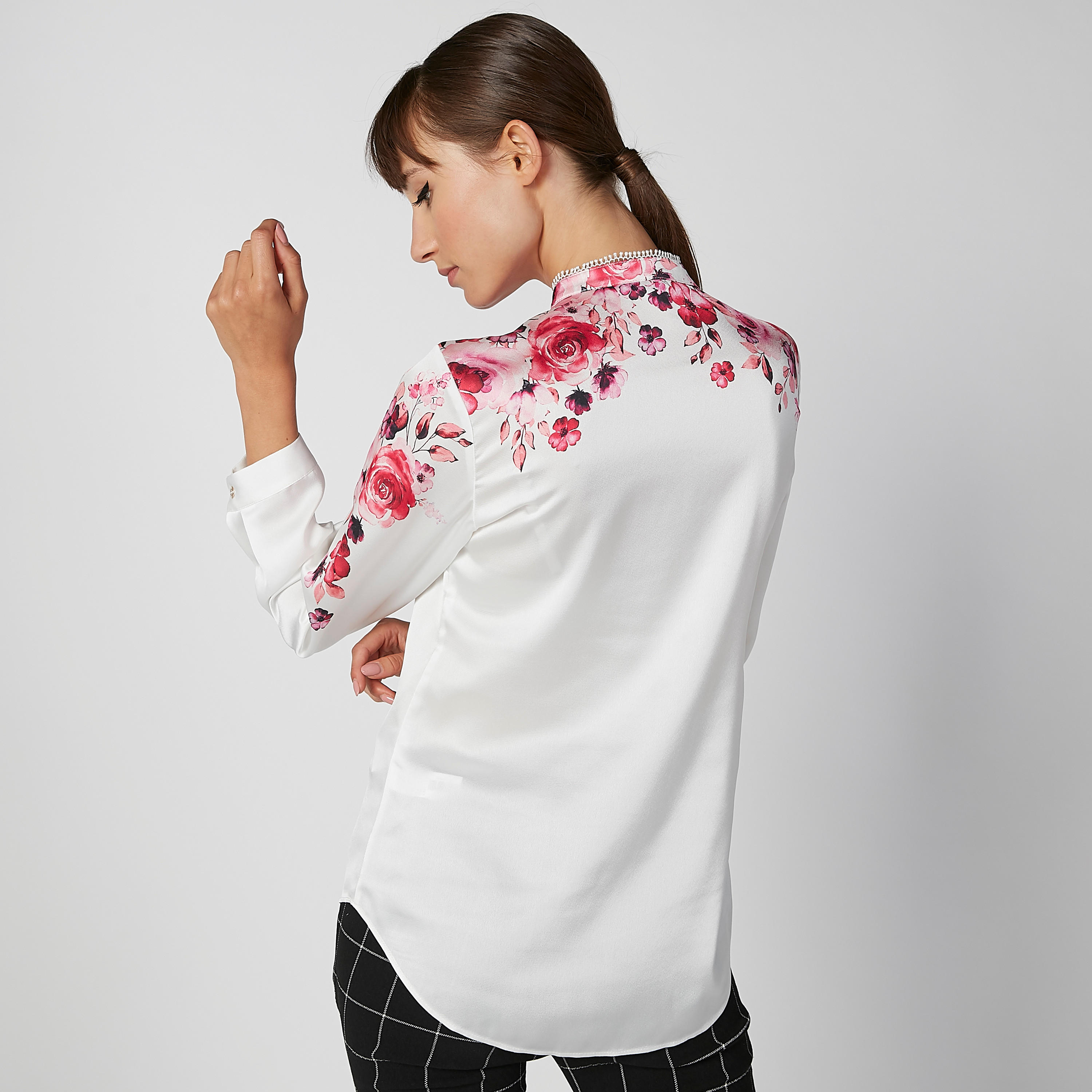 قميص مستدام بأكمام طويلة وأزرار غير مرئية وطبعات -women-clothing-shirtsandblouses-shirts-image-2