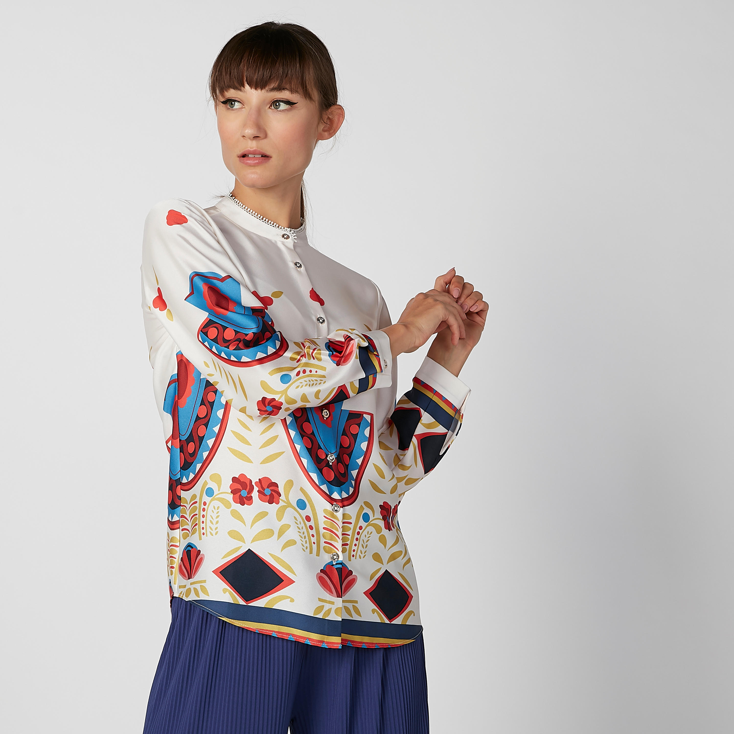 قميص مستدام بأكمام طويلة وأزرار غير مرئية وطبعات-women-clothing-shirtsandblouses-shirts-image-1