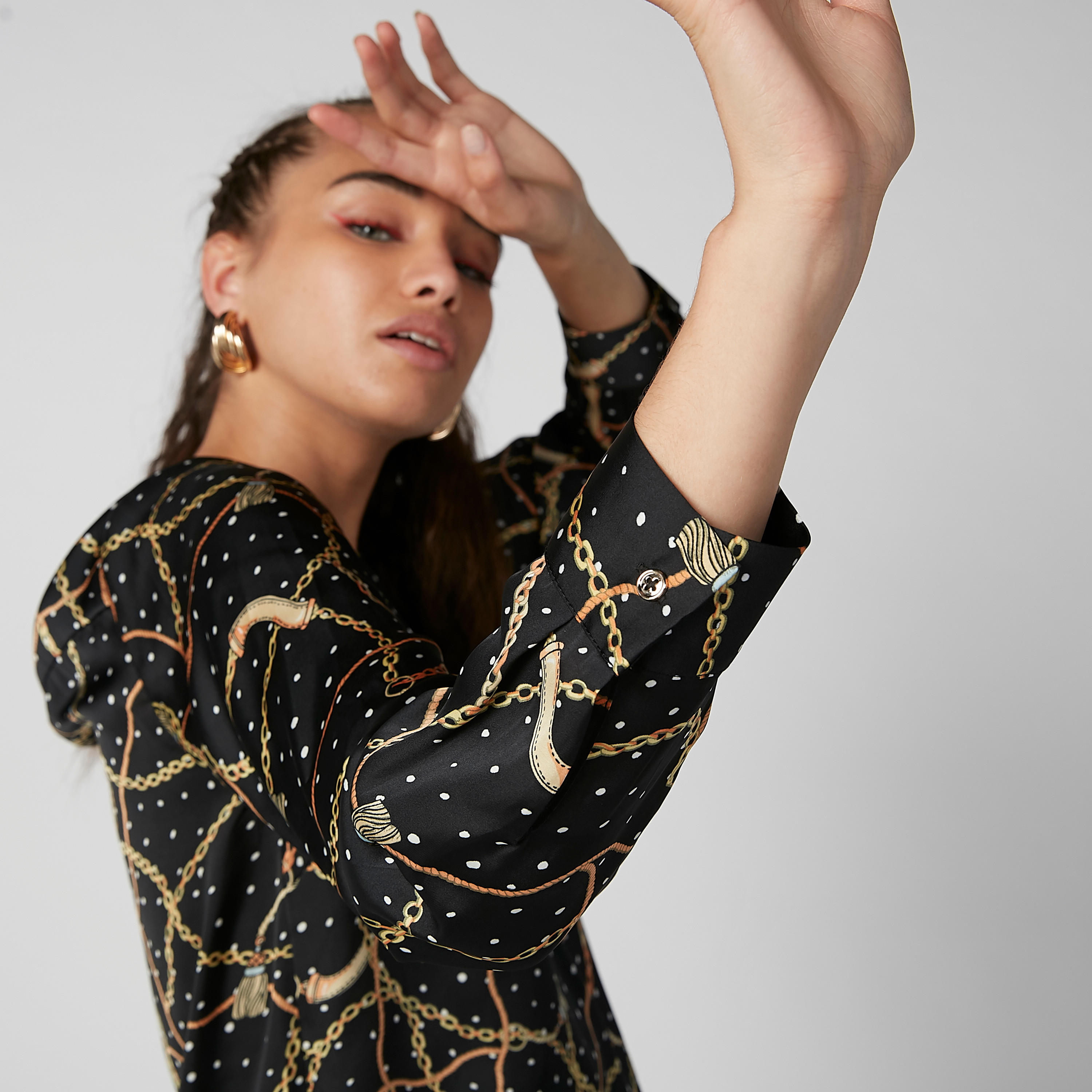 Printed Top with V-neck and Long Sleeves-women-clothing-shirtsandblouses-blouses-image-2