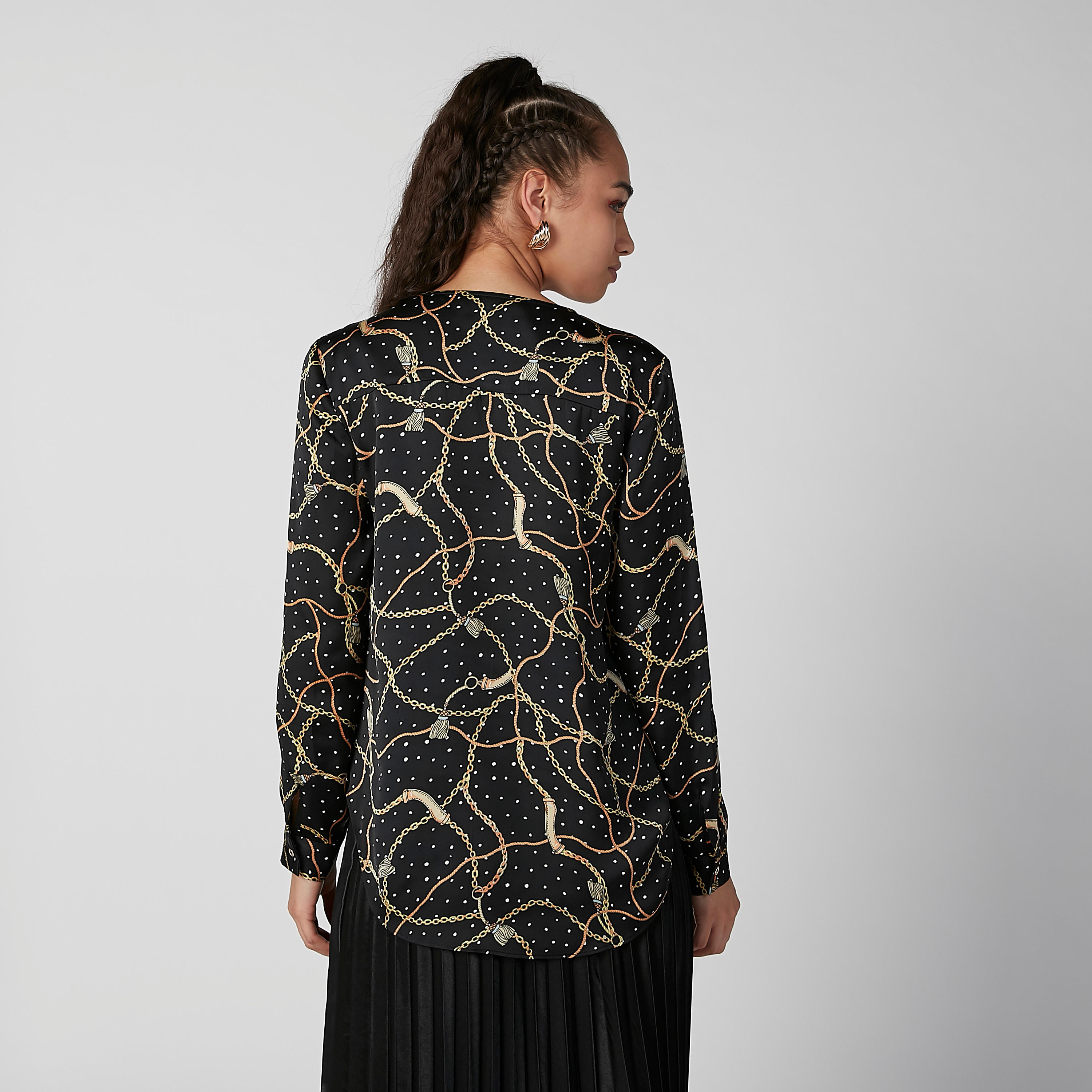 Printed Top with V-neck and Long Sleeves-women-clothing-shirtsandblouses-blouses-image-3