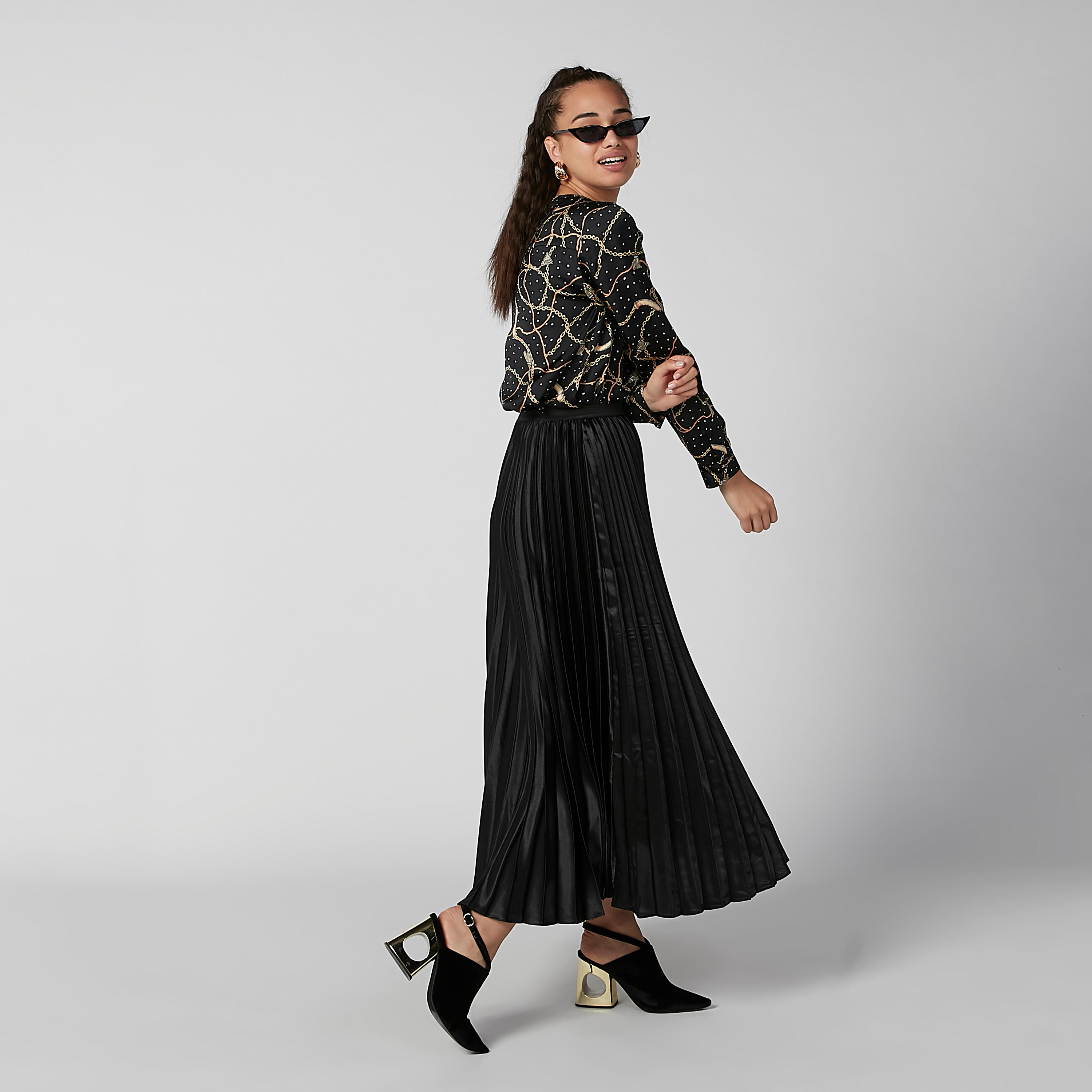 Printed Top with V-neck and Long Sleeves-women-clothing-shirtsandblouses-blouses-image-4