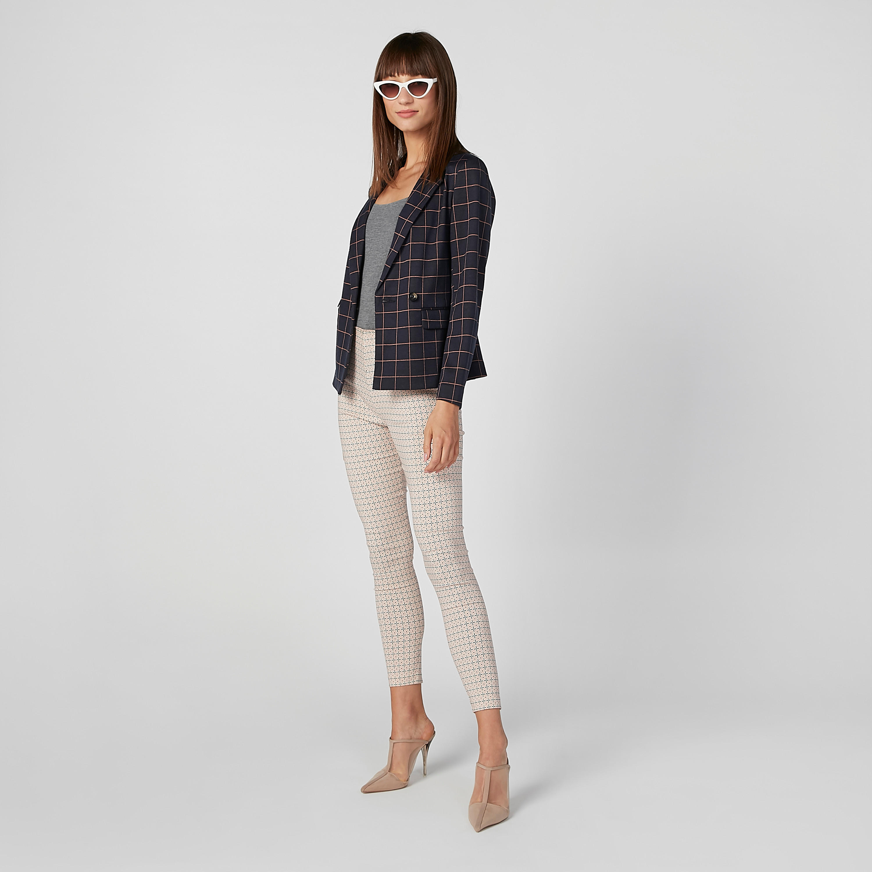 بليزر كاروهات بياقة طويلة وأكمام طويلة-women-clothing-coatsandjackets-blazers-image-6