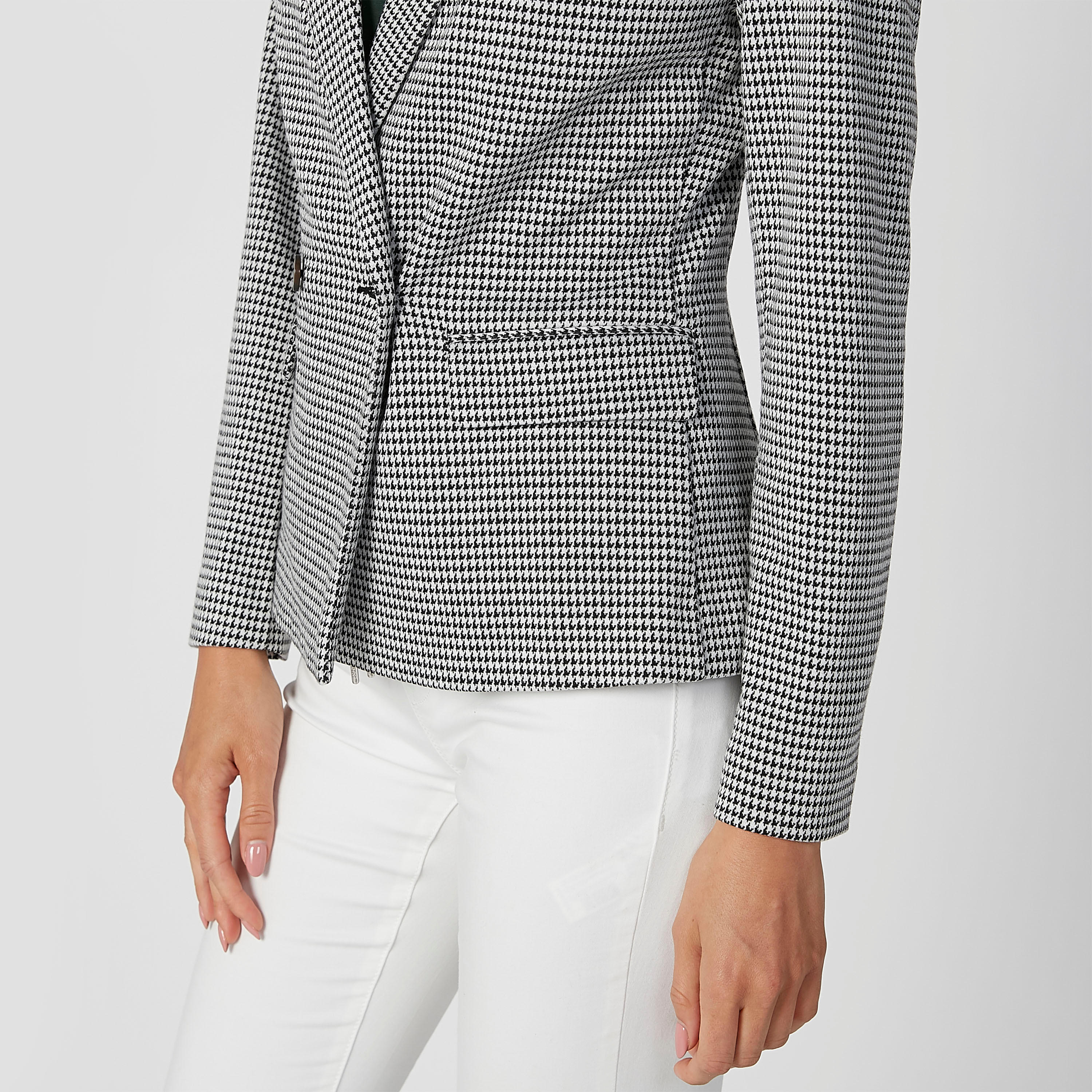 Chequered Blazer with Flap Pockets and Notched Lapel-women-clothing-coatsandjackets-blazers-image-4