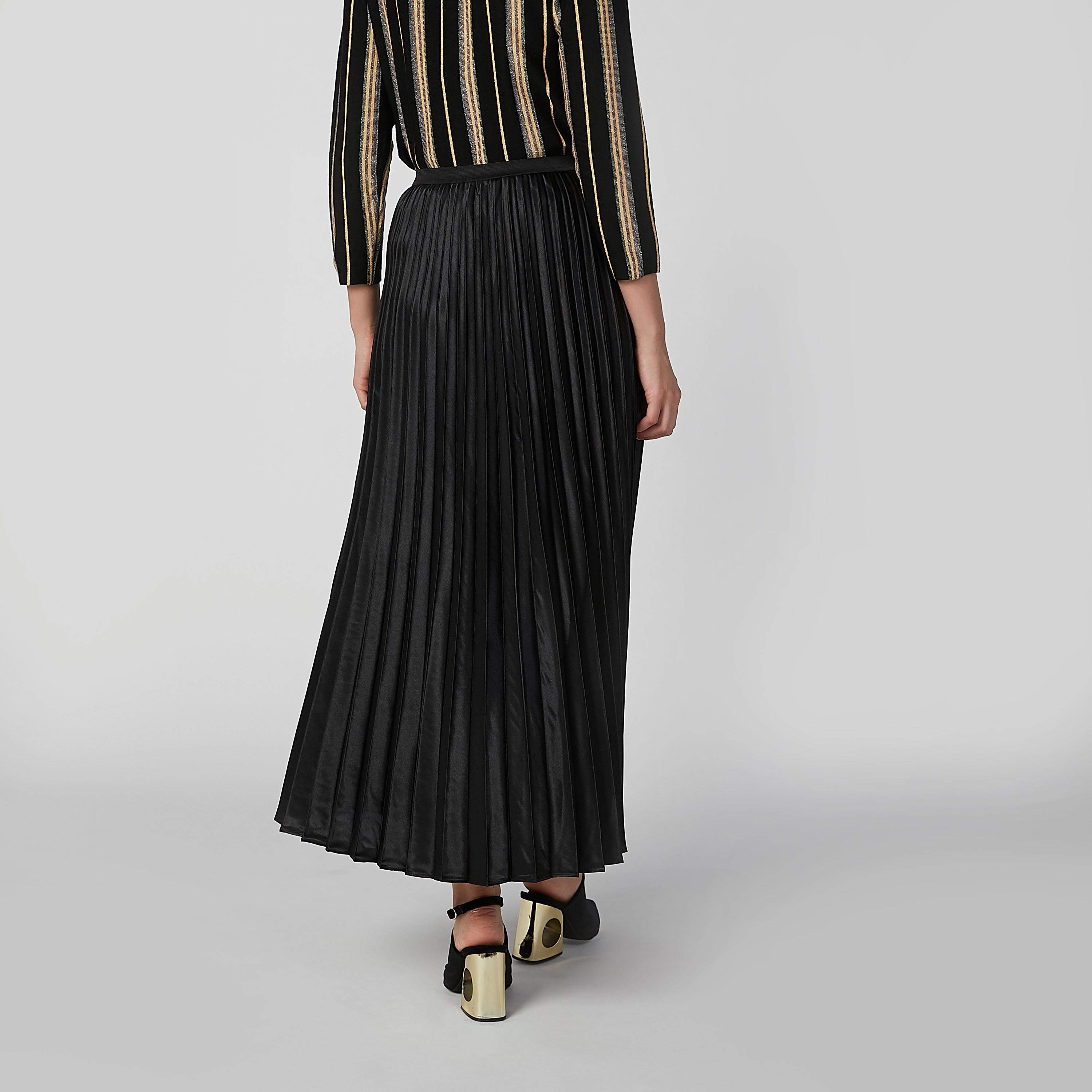Textured Maxi A-line Skirt with Elasticised Waistband-women-clothing-bottoms-skirts-image-5