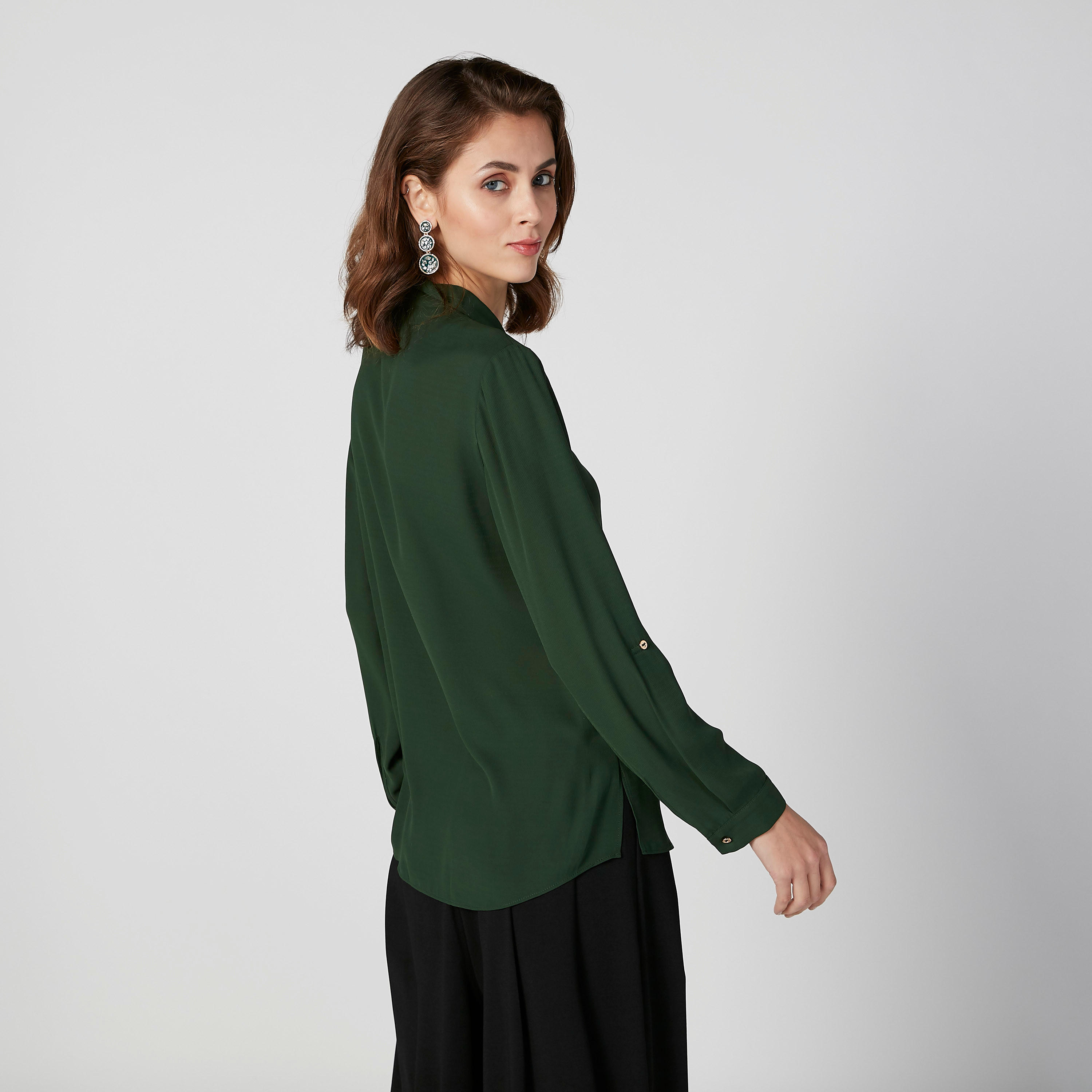 قميص سادة بياقة عاديّة وأكمام طويلة-women-clothing-shirtsandblouses-shirts-image-4