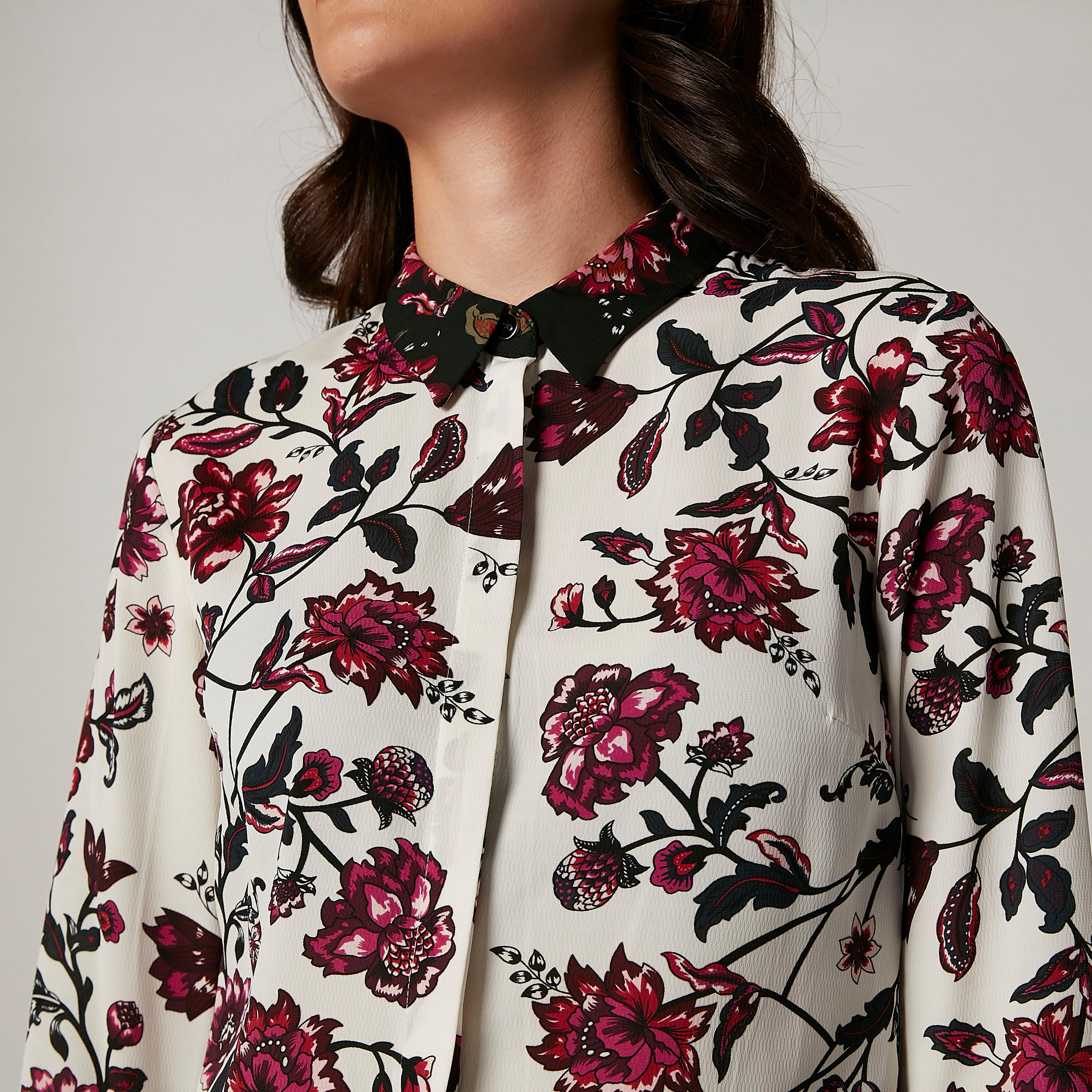 قميص مستدام بأكمام طويلة وطبعات زهرية -women-clothing-shirtsandblouses-shirts-image-2