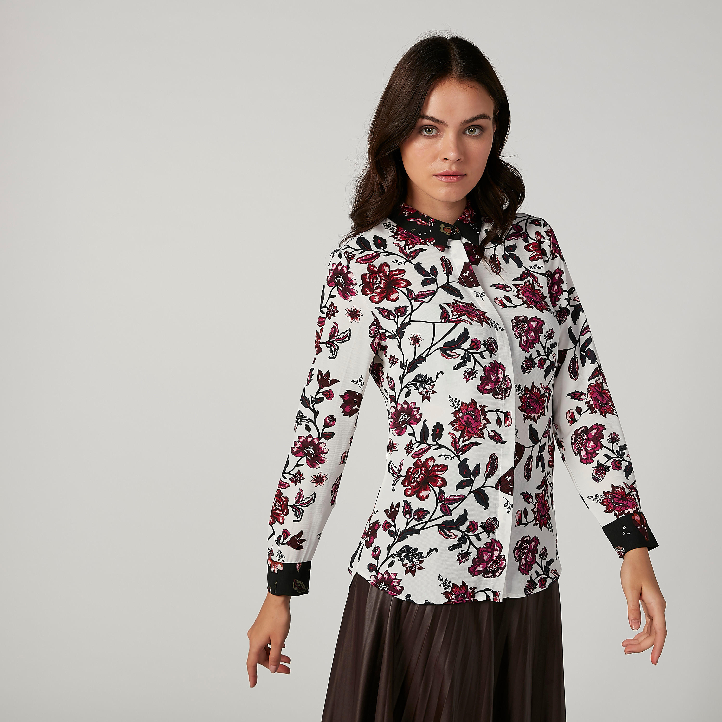 قميص مستدام بأكمام طويلة وطبعات زهرية -women-clothing-shirtsandblouses-shirts-image-4