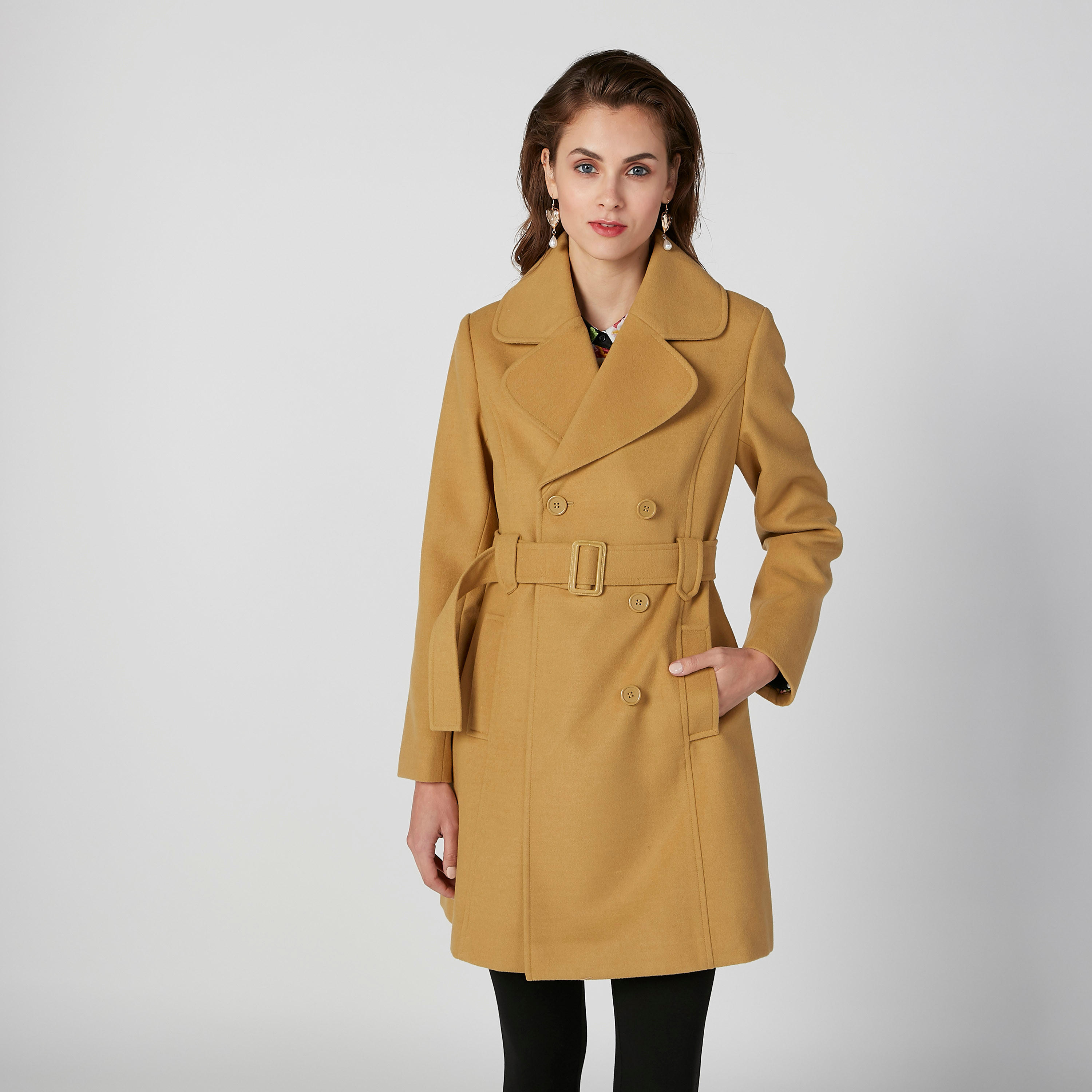 مِعطف بارز الملمس بأكمام طويلة وجيوب-women-clothing-coatsandjackets-coats-image-1