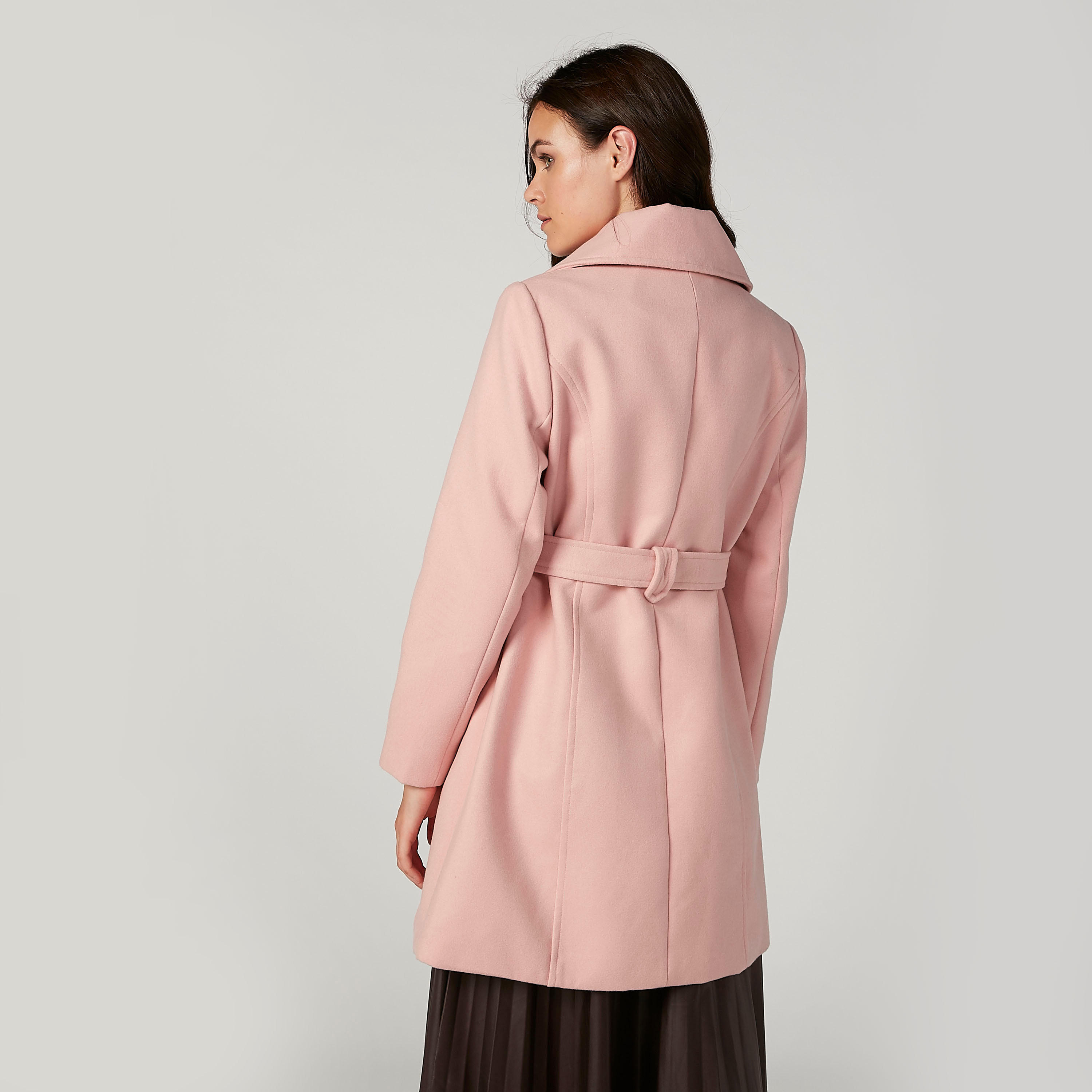 معطف سادة بأكمام طويلة وجيوب-women-clothing-coatsandjackets-coats-image-4
