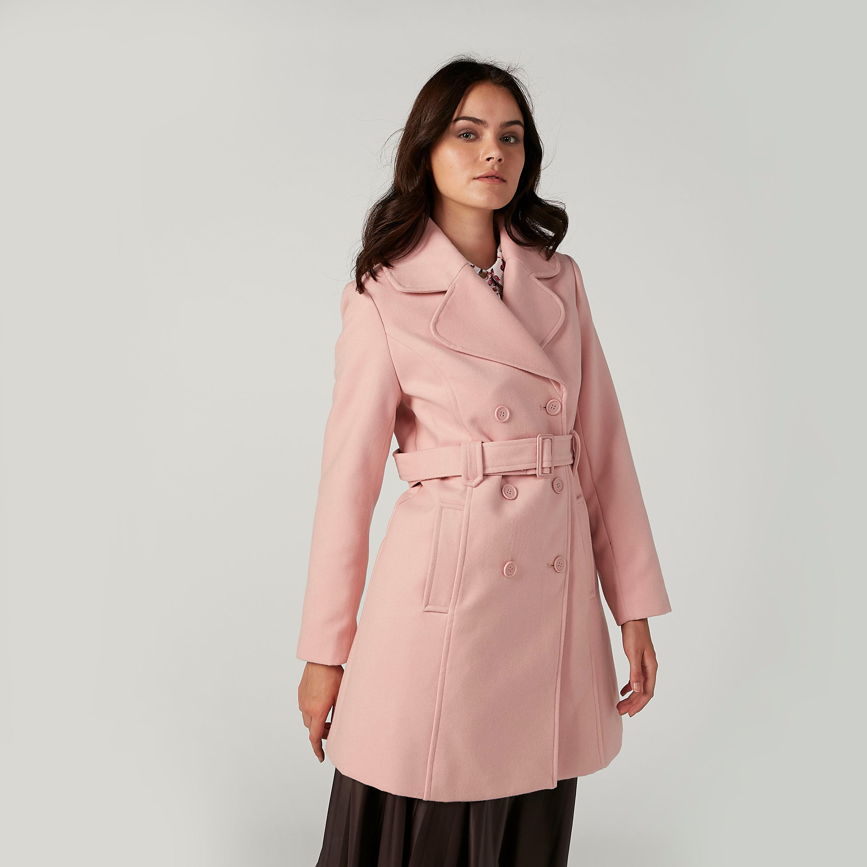 معطف سادة بأكمام طويلة وجيوب-women-clothing-coatsandjackets-coats-image-5